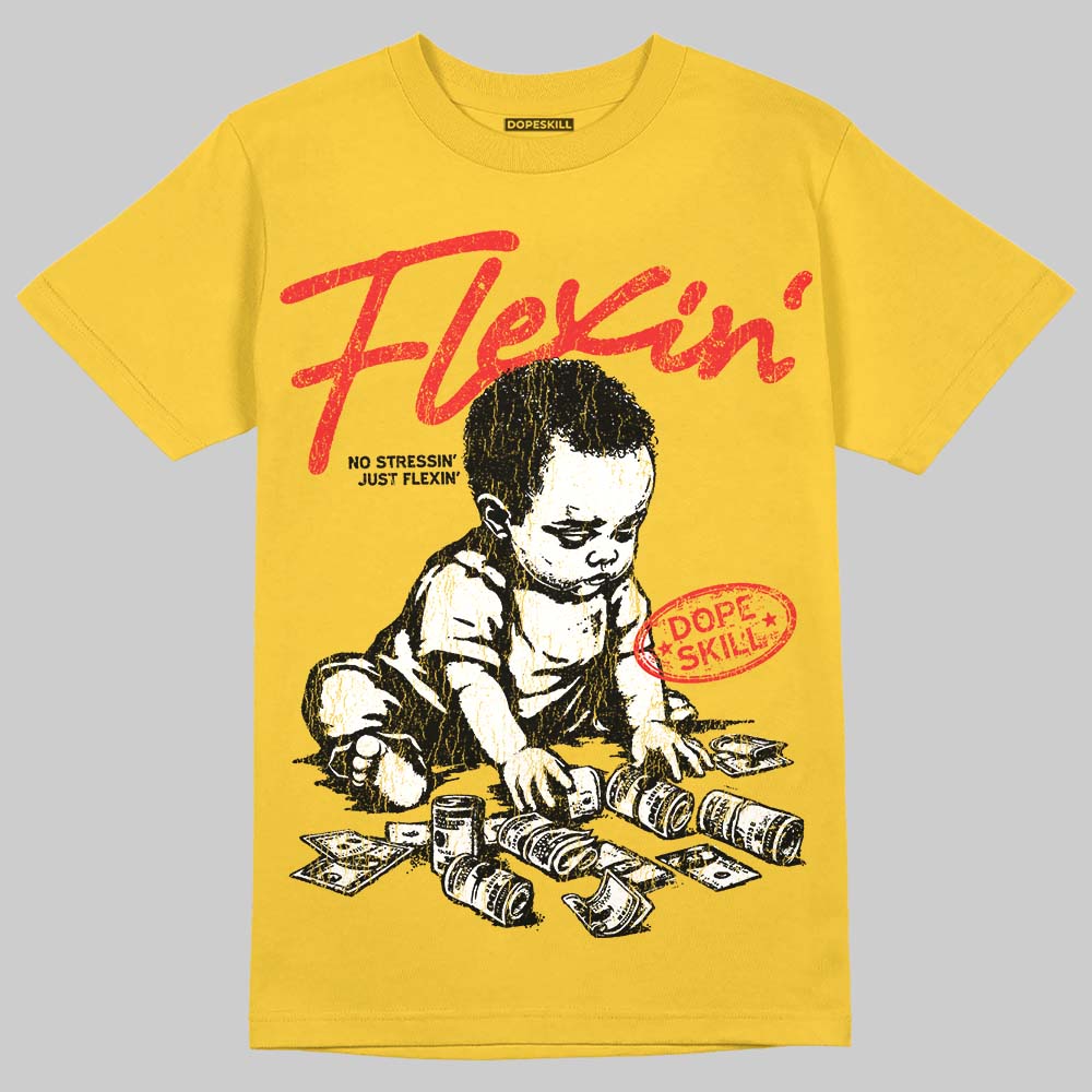 Black Tour Yellow AJ 4 Thunder superstreetwear T-Shirt Flexin' Graphic