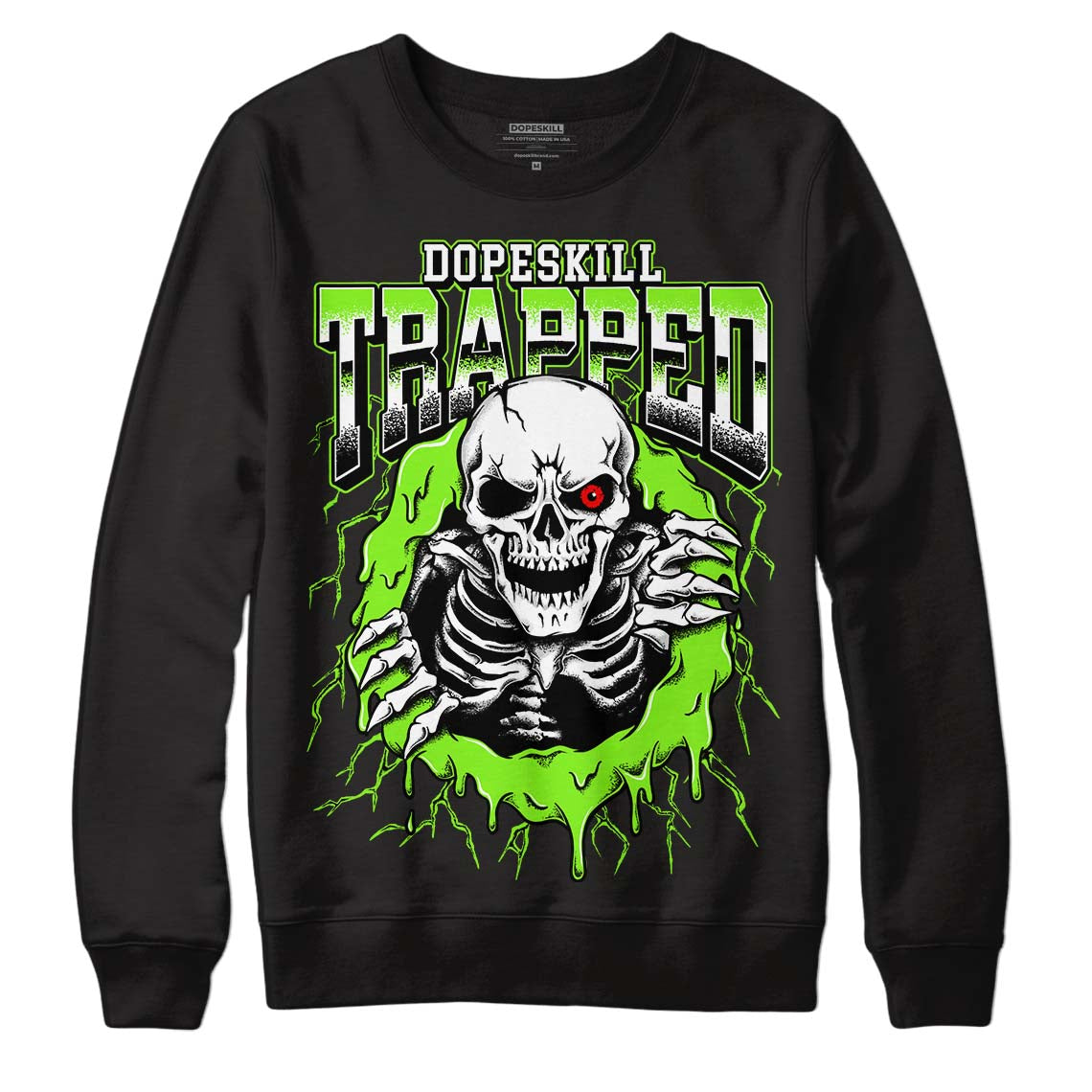Neon Green Collection superstreetwear Sweatshirt Trapped Halloween Graphic