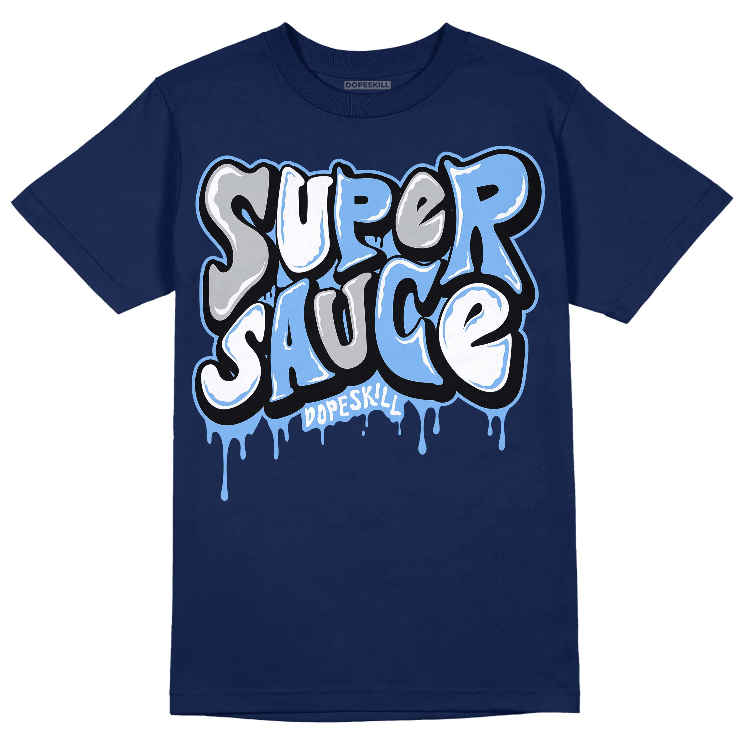 Midnight Navy 5s superstreetwear Navy T-Shirt Super Sauce Graphic