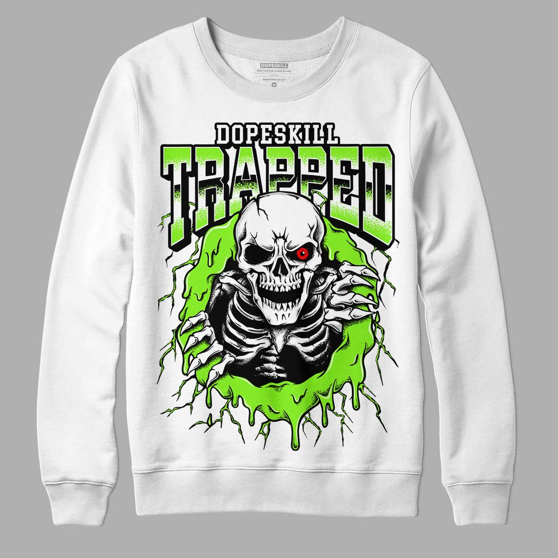 Neon Green Collection superstreetwear Sweatshirt Trapped Halloween Graphic
