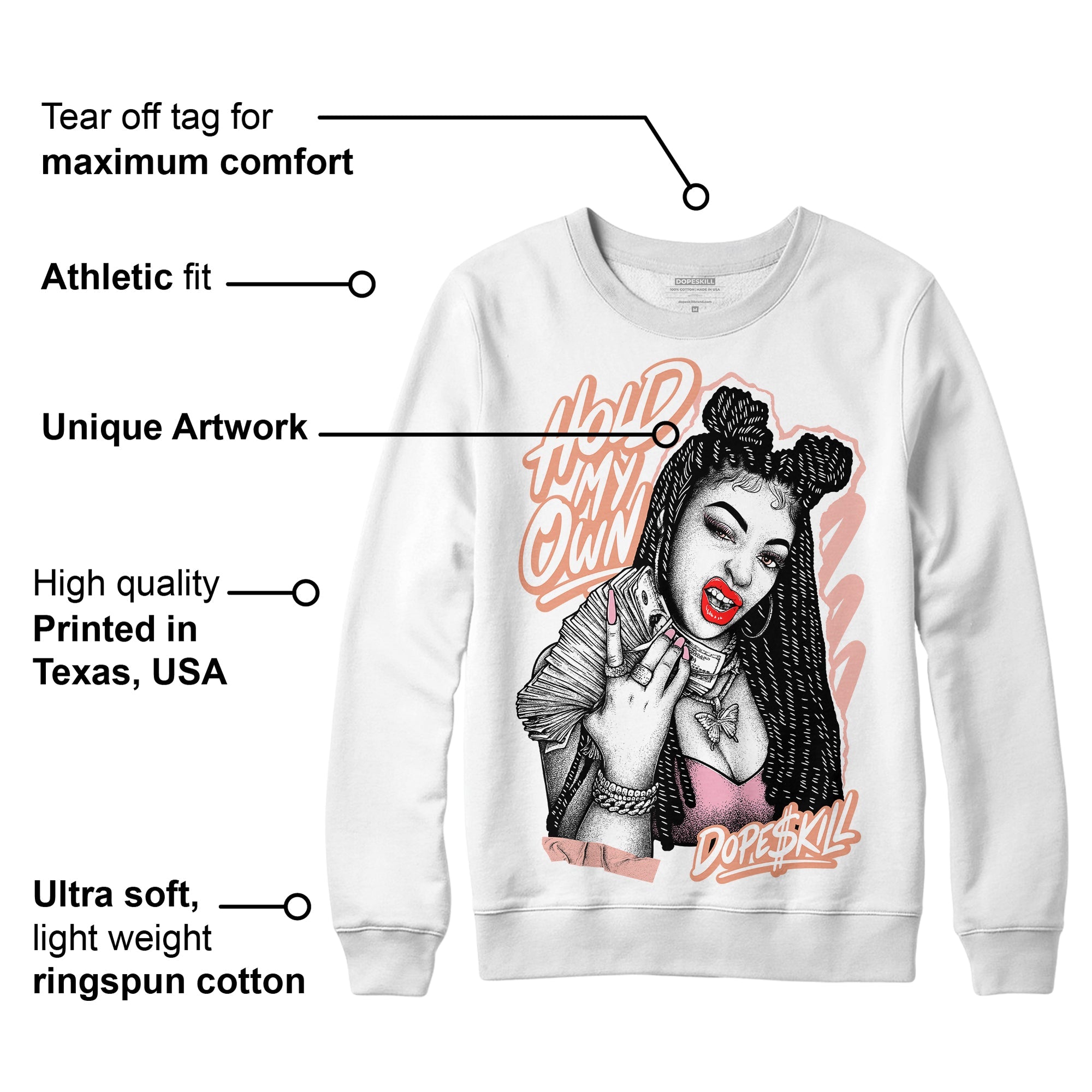 Legend Pink 11s superstreetwear Sweatshirt New H.M.O Graphic