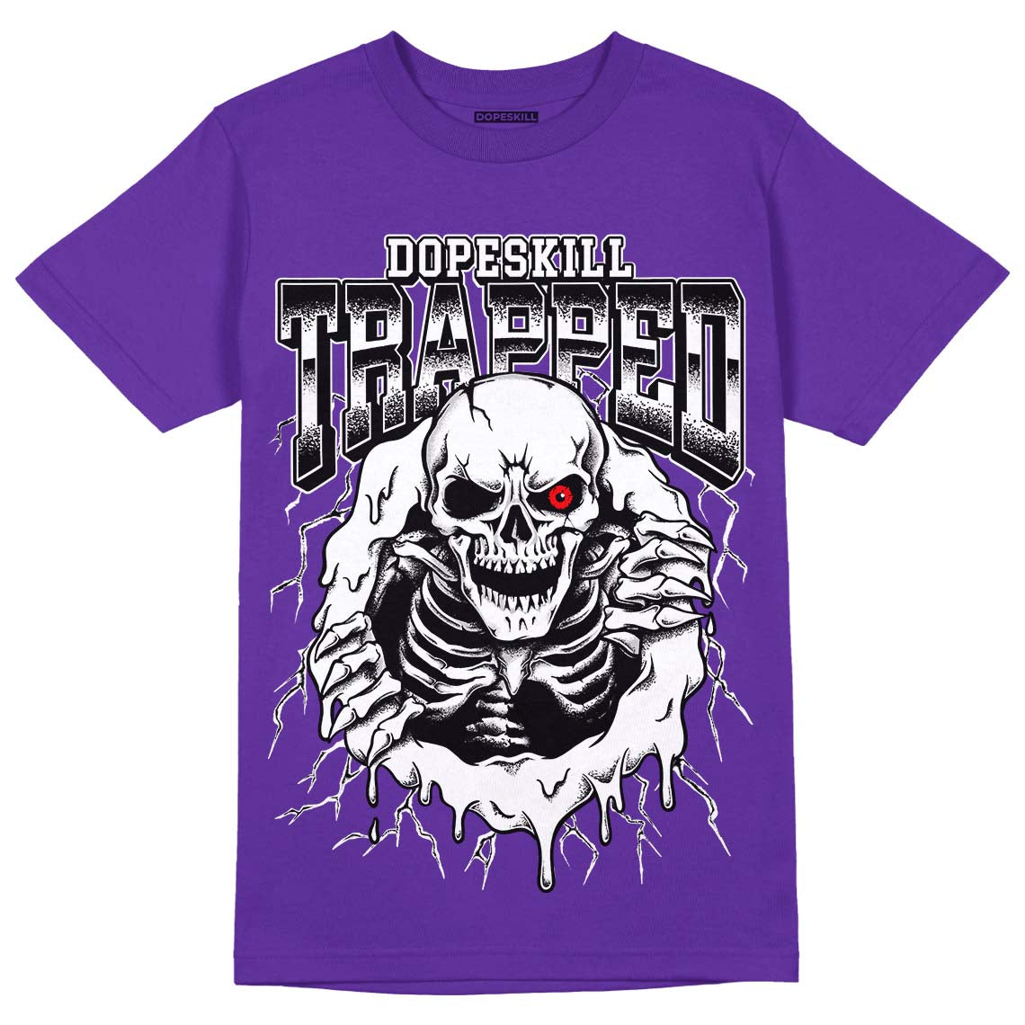 PURPLE Collection superstreetwear Purple T-shirt Trapped Halloween Graphic