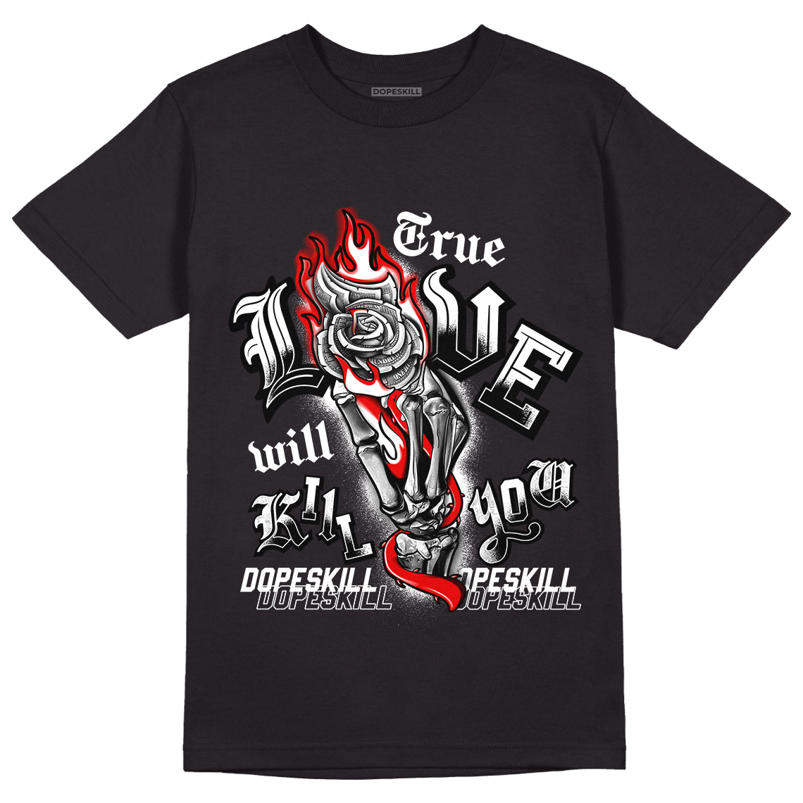 Dunk Low Panda White Black superstreetwear T-Shirt True Love Will Kill You Graphic