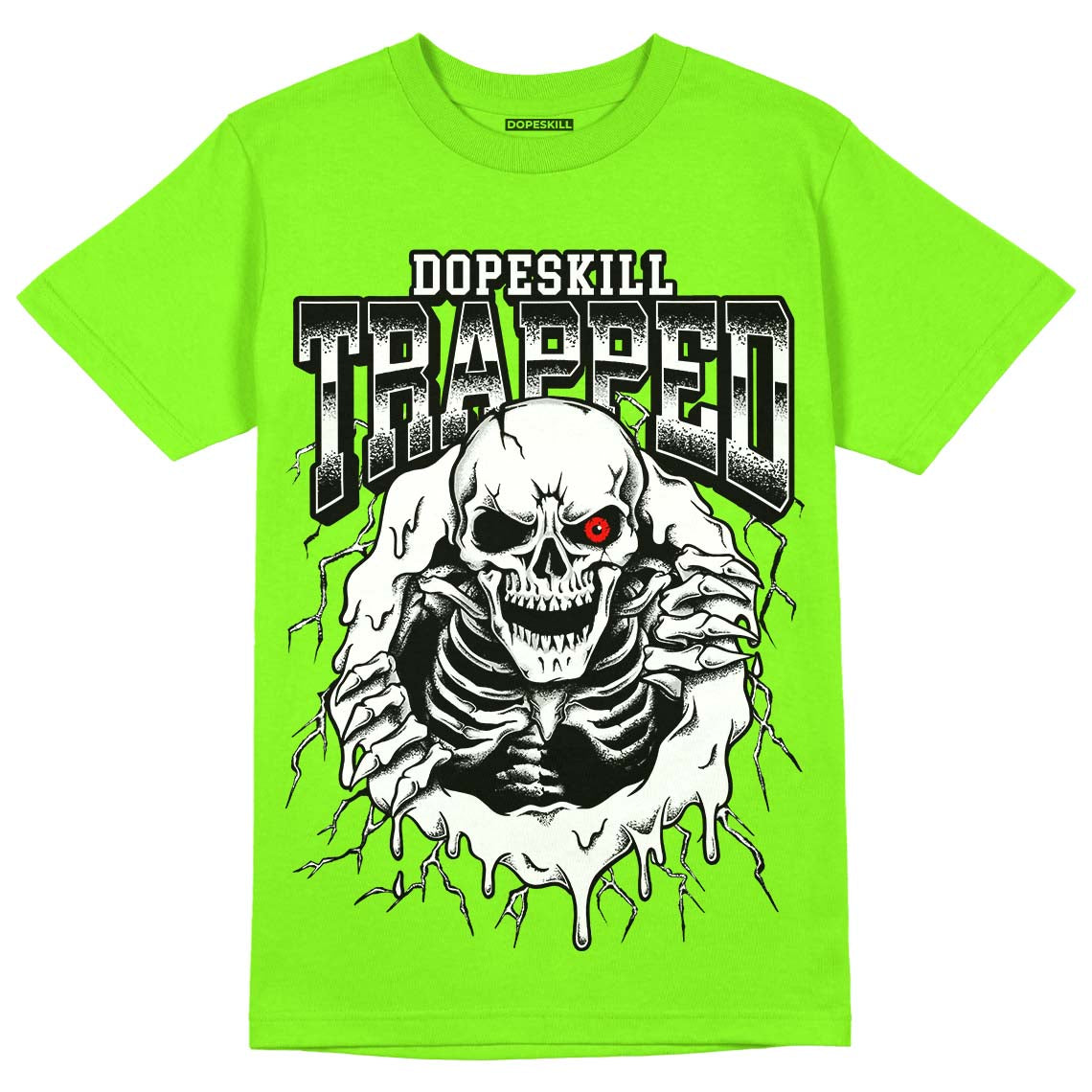 Neon Green Collection superstreetwear Neon Green T-shirt Trapped Halloween Graphic