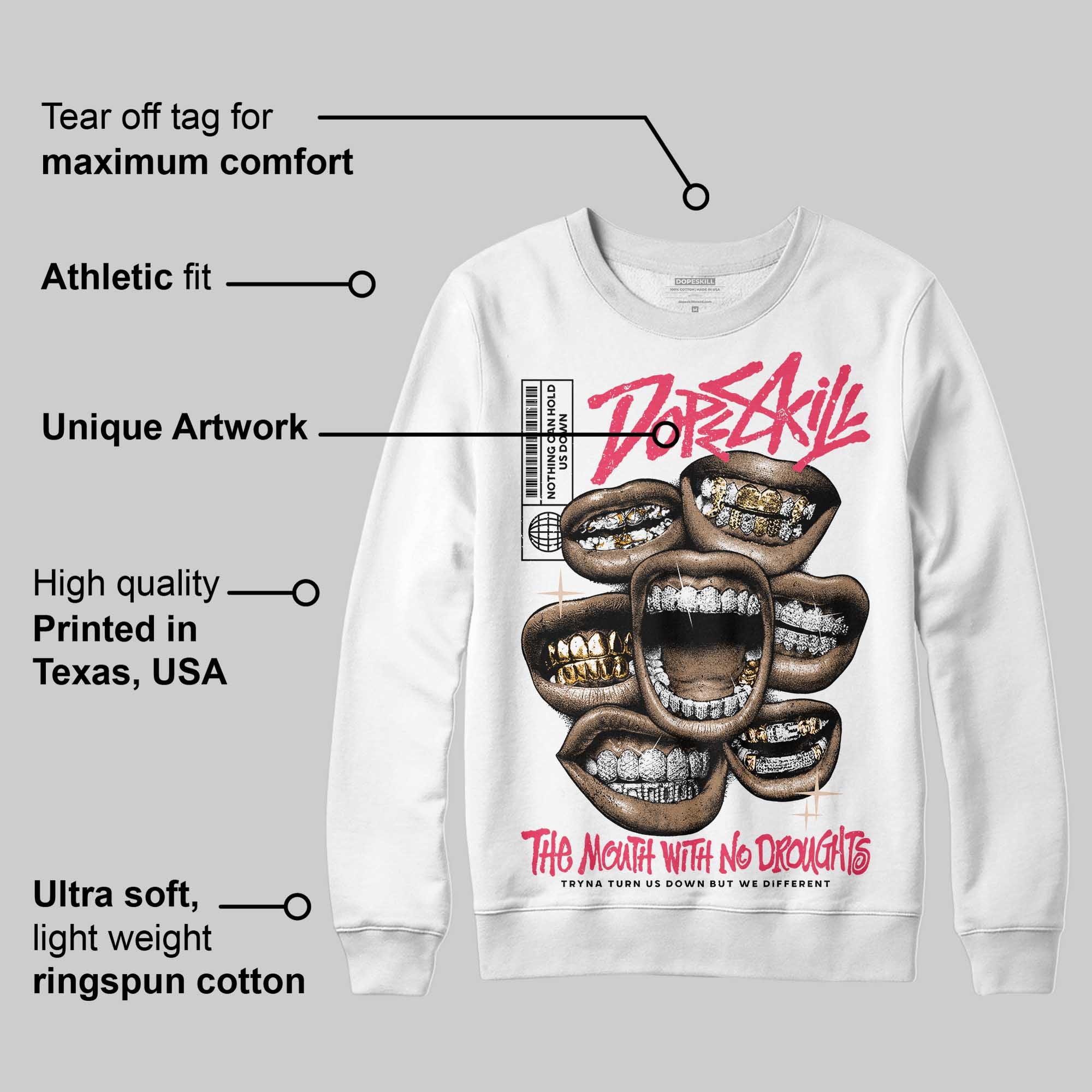 Peanut Butter Jelly 5s superstreetwear Sweatshirt The Mouth With No Droughts Graphic