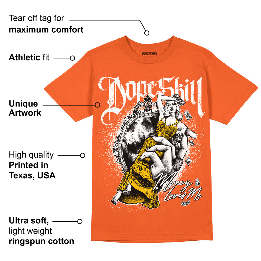 Georgia Peach 3s superstreetwear Orange T-shirt Money Loves Me Graphic