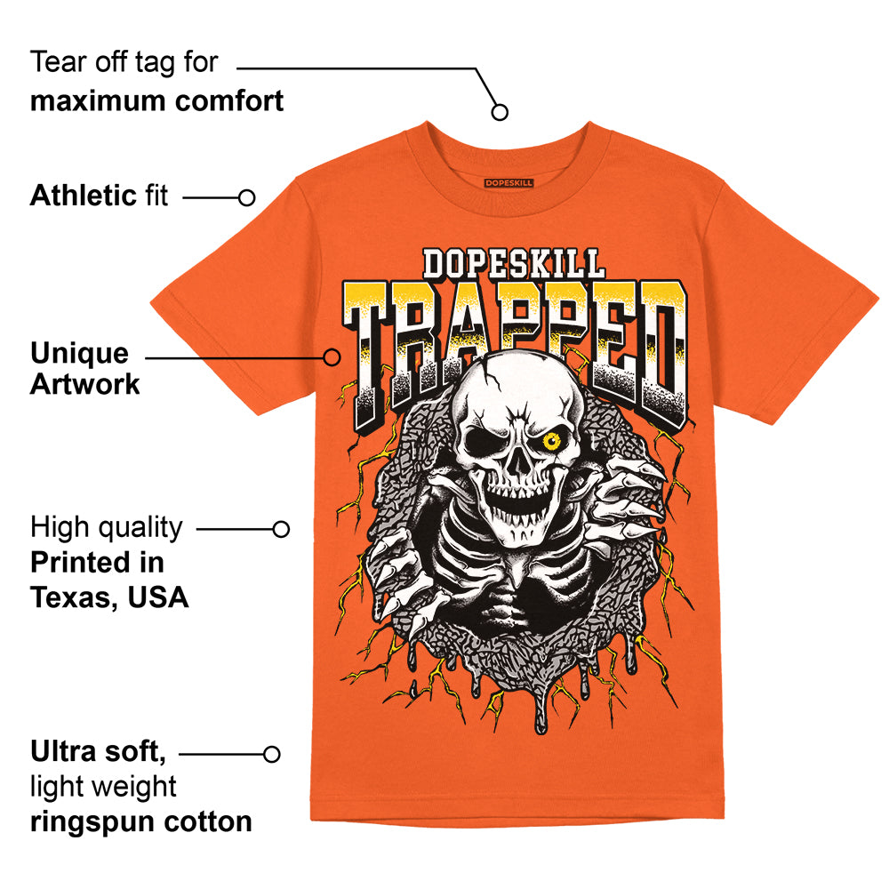 Georgia Peach 3s superstreetwear Orange T-shirt Trapped Halloween Graphic