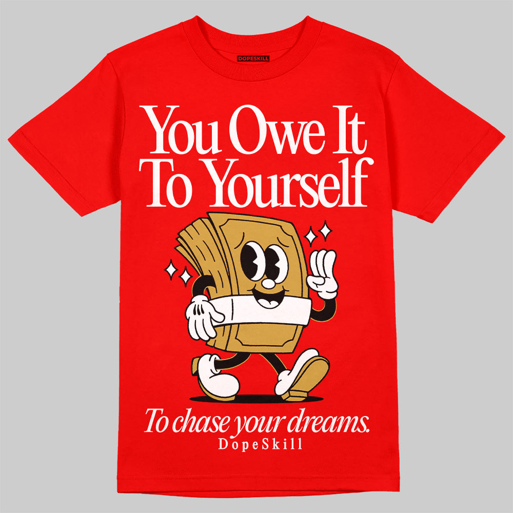 Red Collection superstreetwear Red T-shirt Owe It To Yourself Graphic