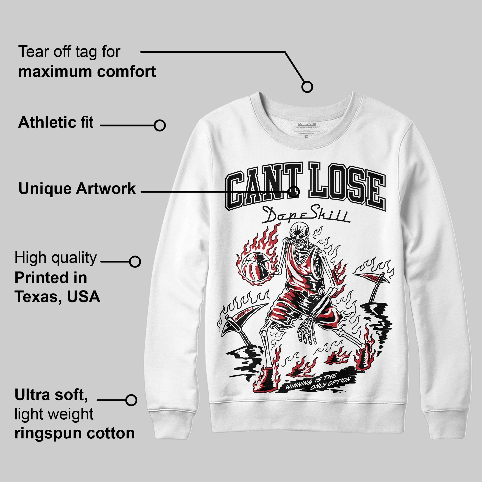 Bred 11s superstreetwear Sweatshirt Cant Lose Graphic