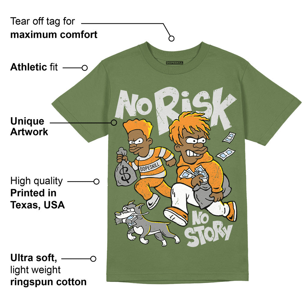 Olive 5s superstreetwear Olive T-shirt No Risk No Story Graphic