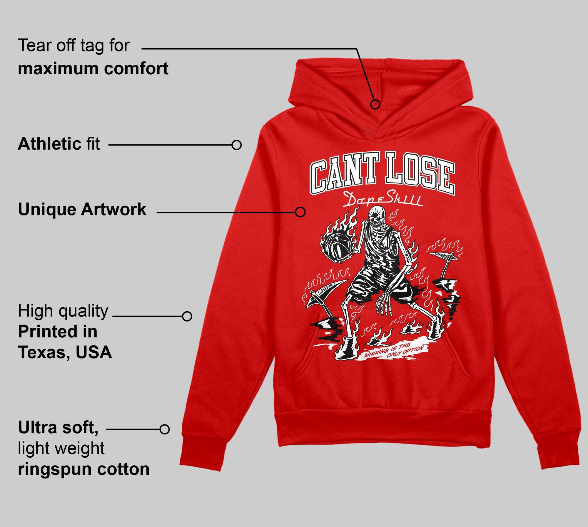 Bred Velvet 11s superstreetwear Red Hoodie Sweatshirt Cant Lose Graphic