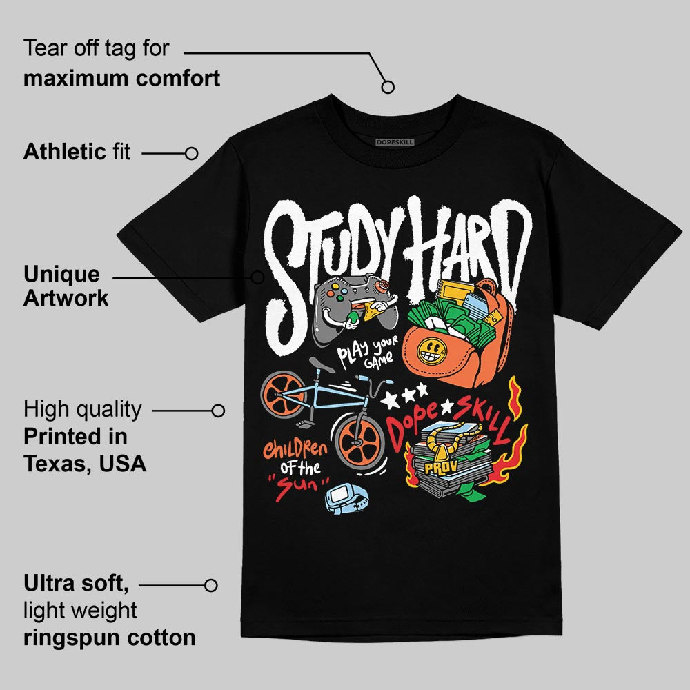 Dunk Panda White Black superstreetwear T-Shirt Study Hard Graphic