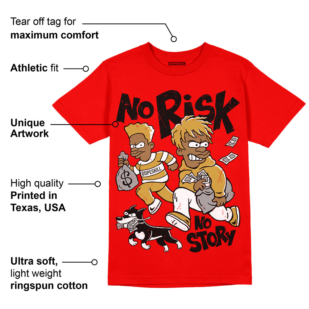 Red Collection superstreetwear Red T-shirt No Risk No Story Graphic