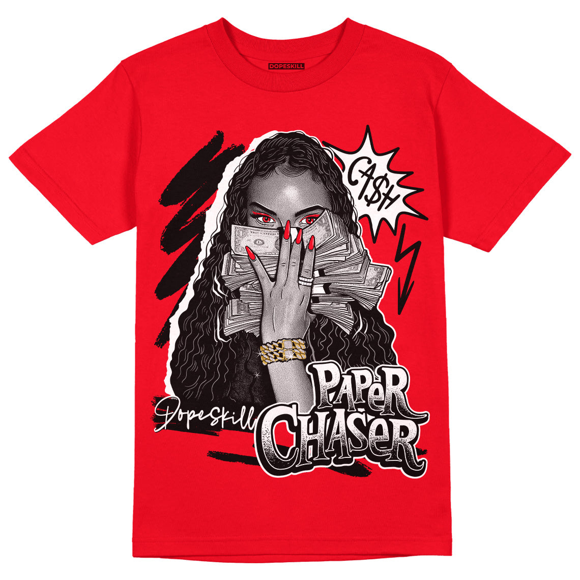 Red Thunder 4s superstreetwear Red T-shirt NPC Graphic