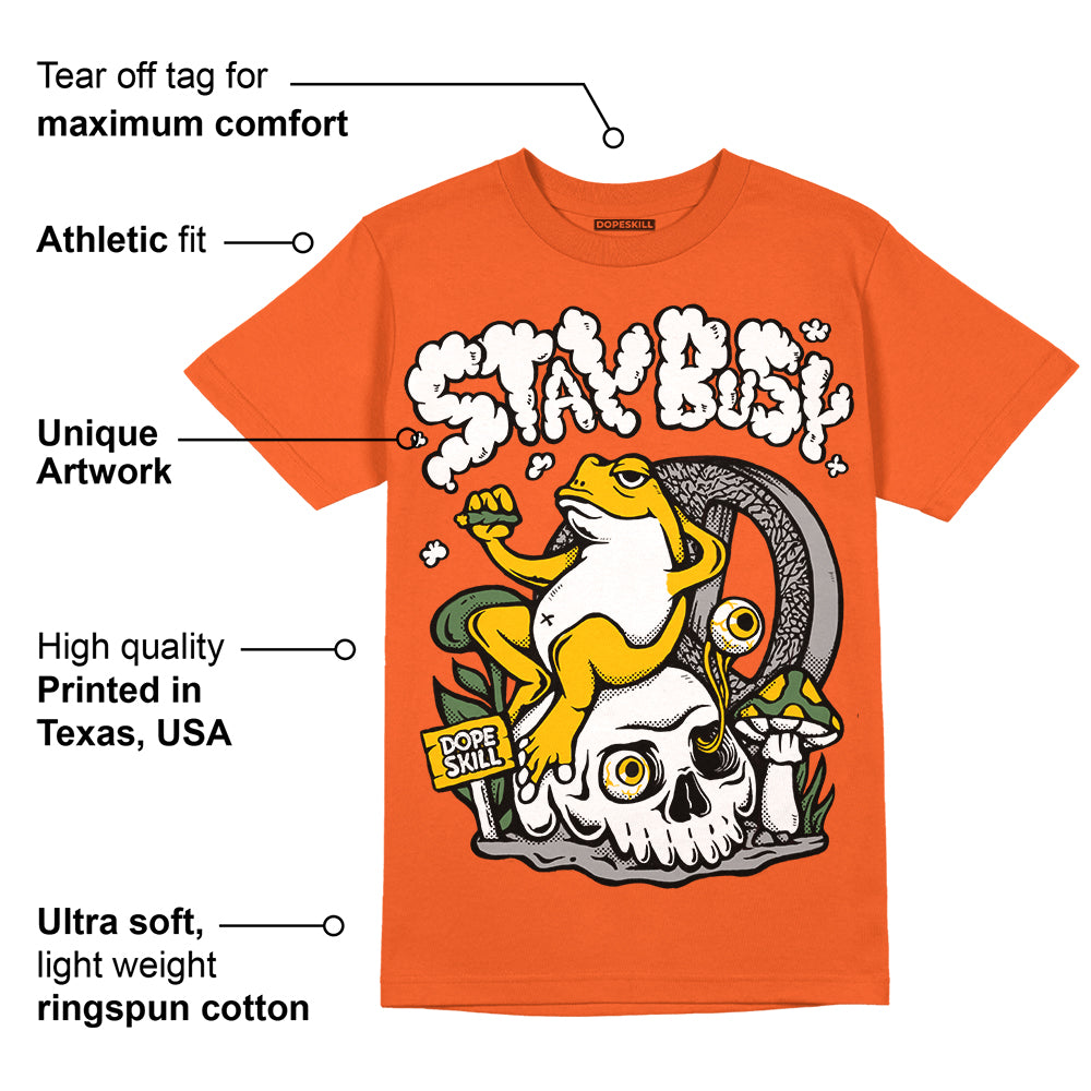 Georgia Peach 3s superstreetwear Orange T-shirt Stay Busy Graphic