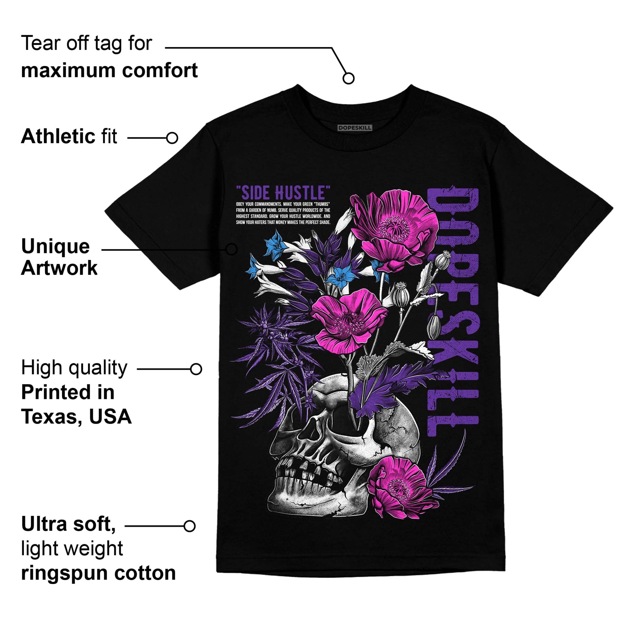 PURPLE Collection superstreetwear T-Shirt Side Hustle Graphic