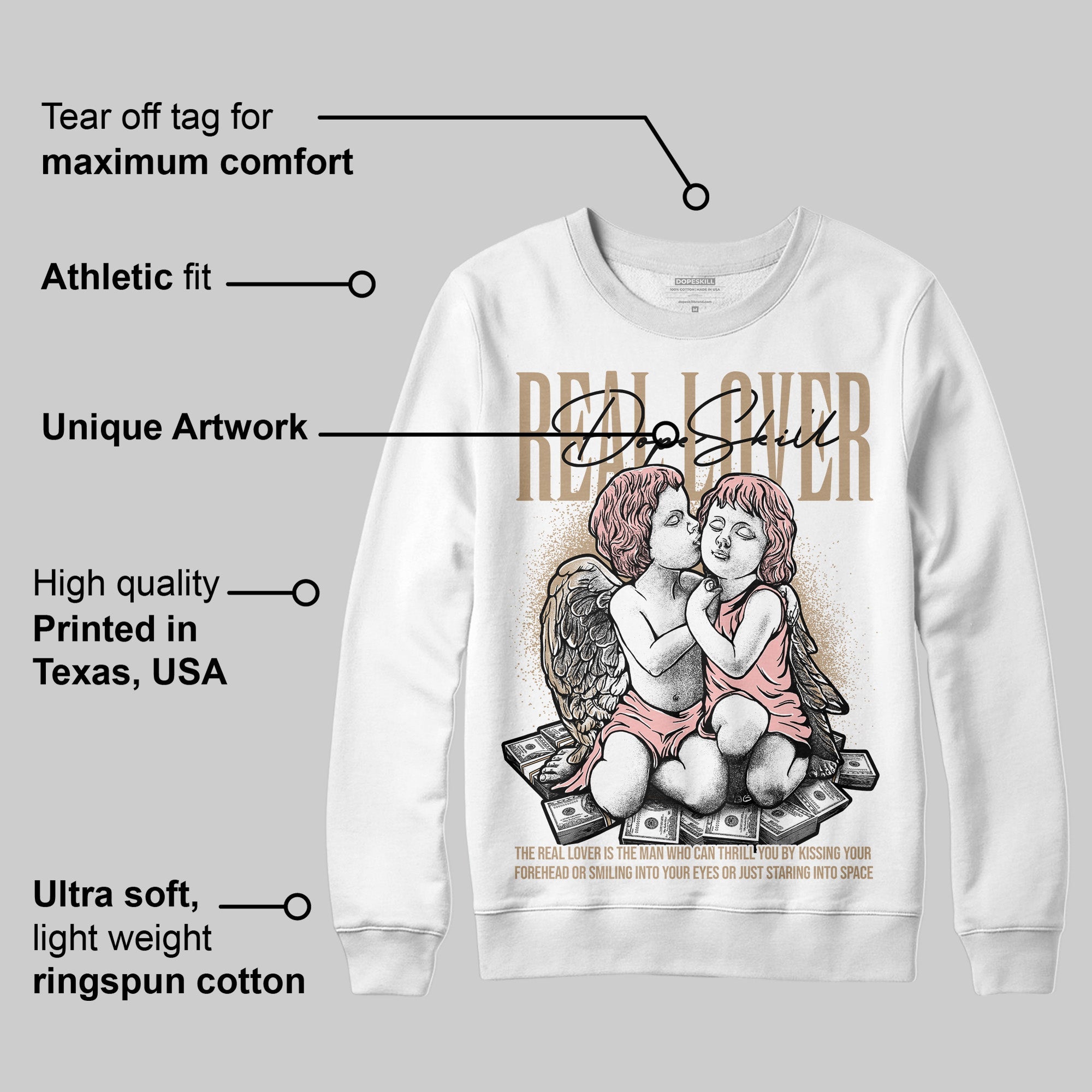 AIR FORCE 1 LINEN superstreetwear Sweatshirt Real Lover Graphic