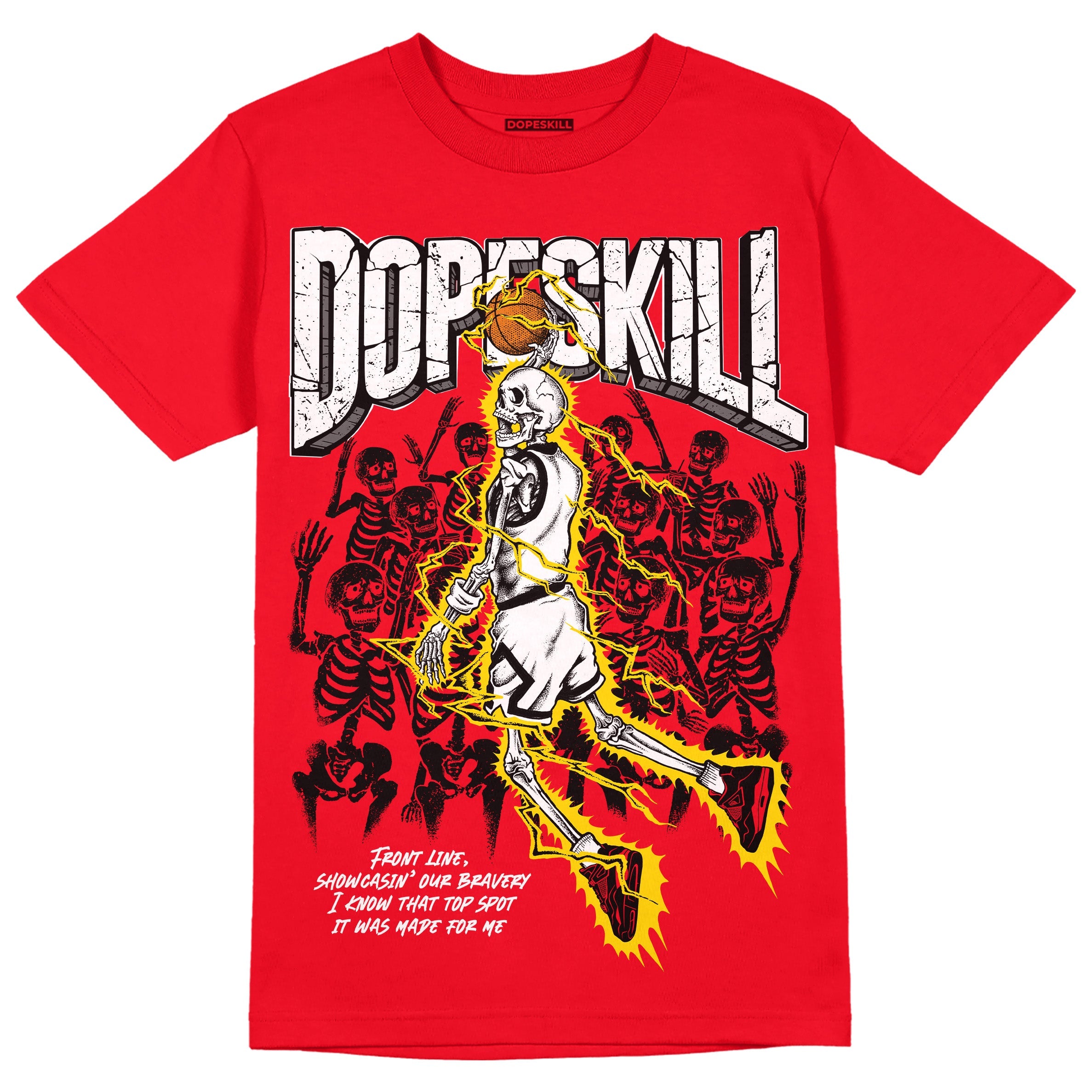 Red Thunder 4s superstreetwear Red T-shirt Thunder Dunk Graphic