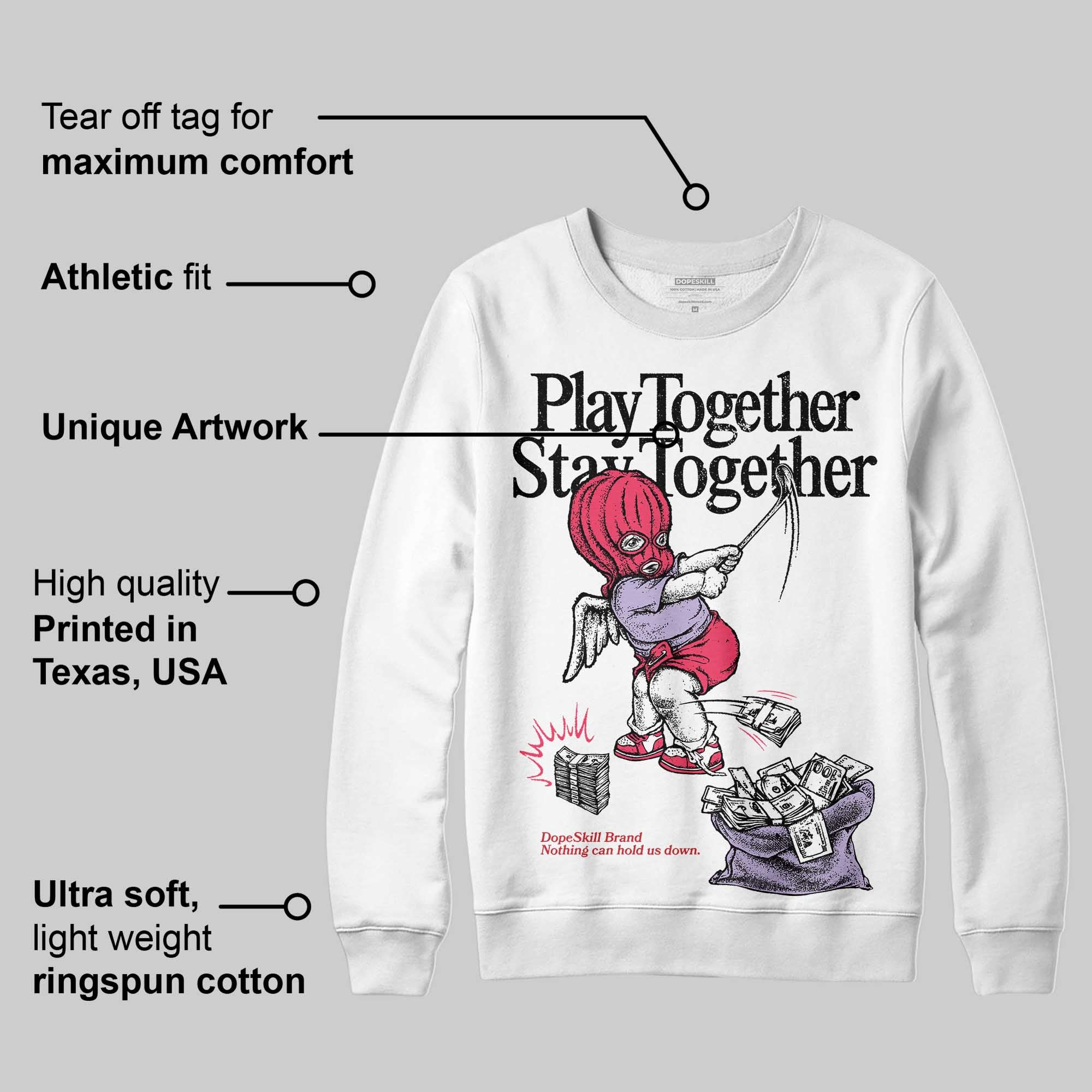 Peanut Butter Jelly 5s superstreetwear Sweatshirt Play together,Stay together Graphic