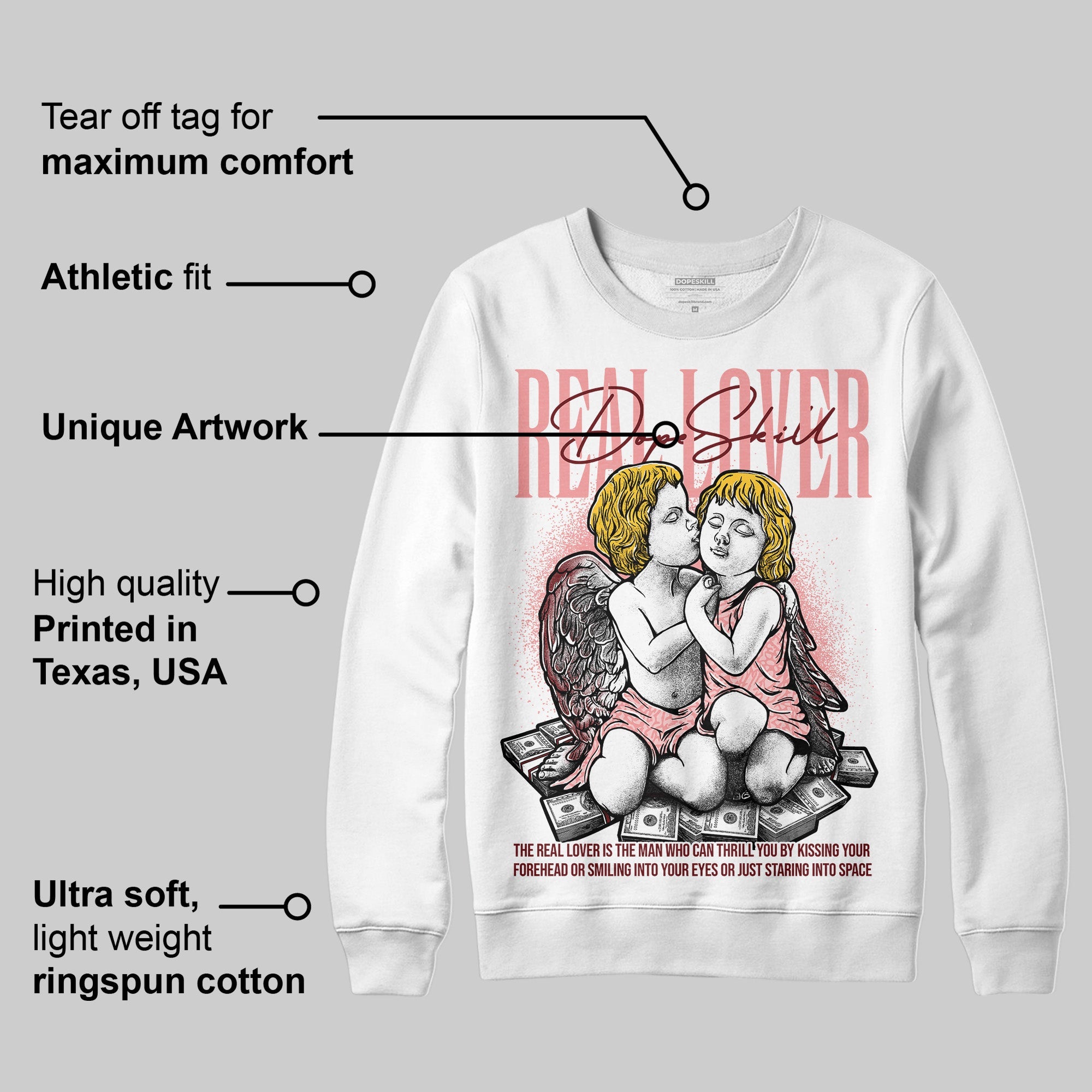 VALENTINE'S Day 3s superstreetwear Sweatshirt Real Lover Graphic