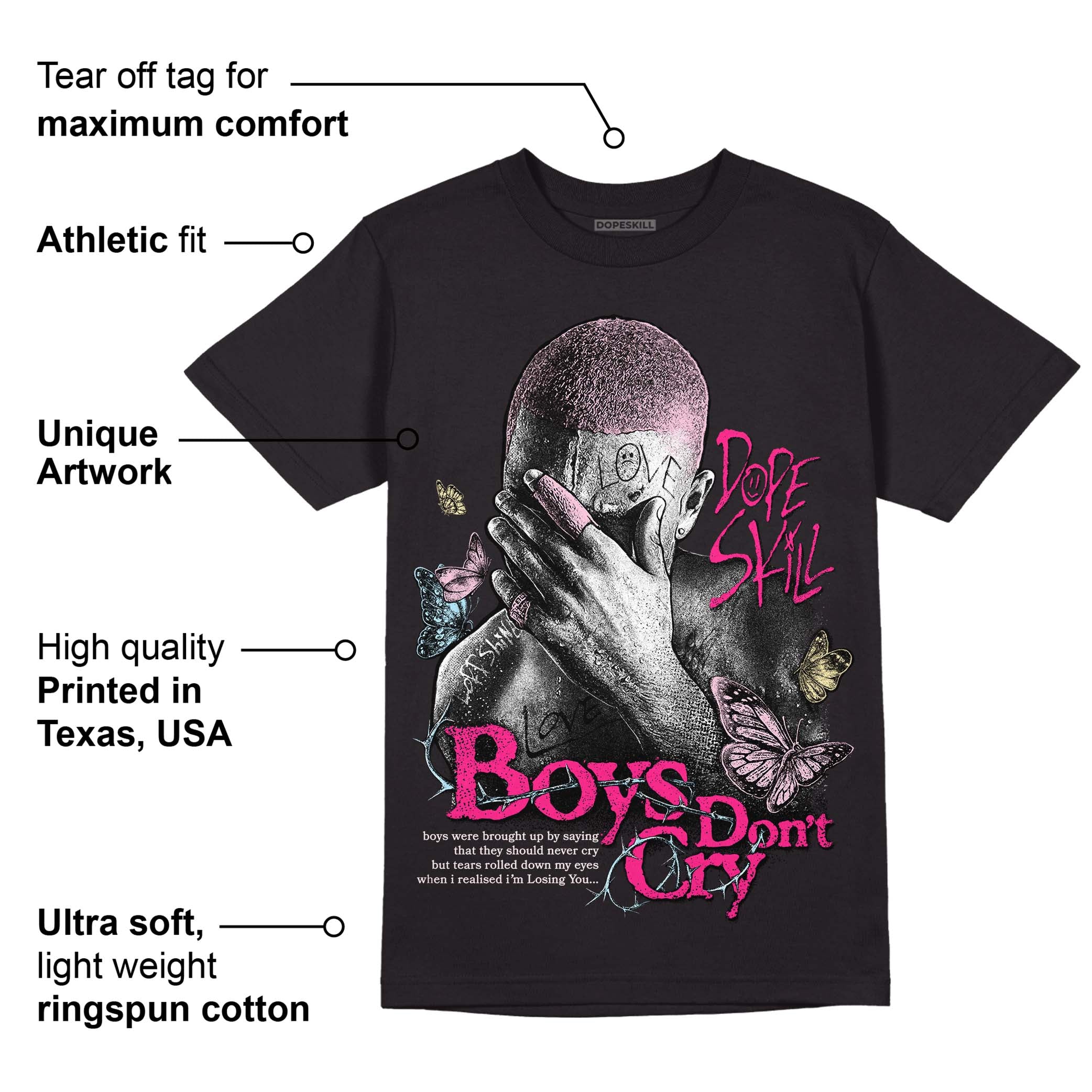 Dunk Low Pink Foam superstreetwear T-Shirt Boys Don't Cry Graphic