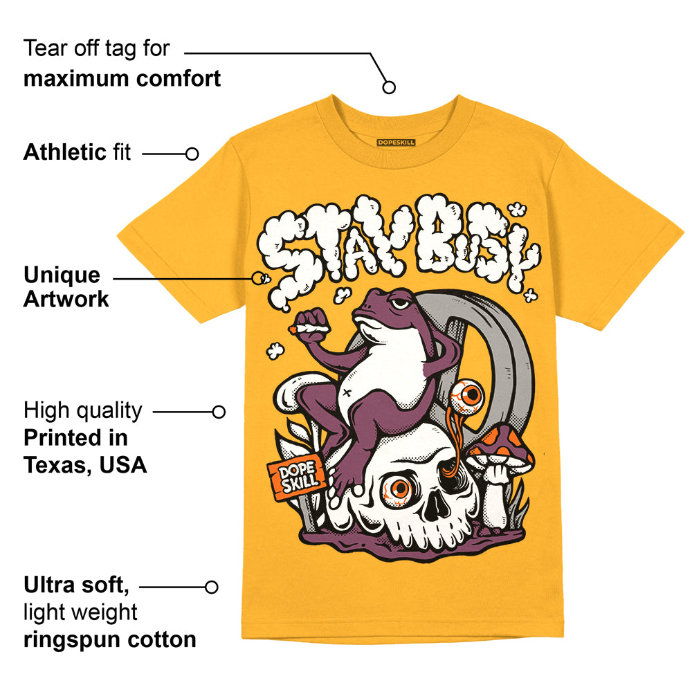 Brotherhood 1s High OG superstreetwear University Gold T-shirt Stay Busy Graphic
