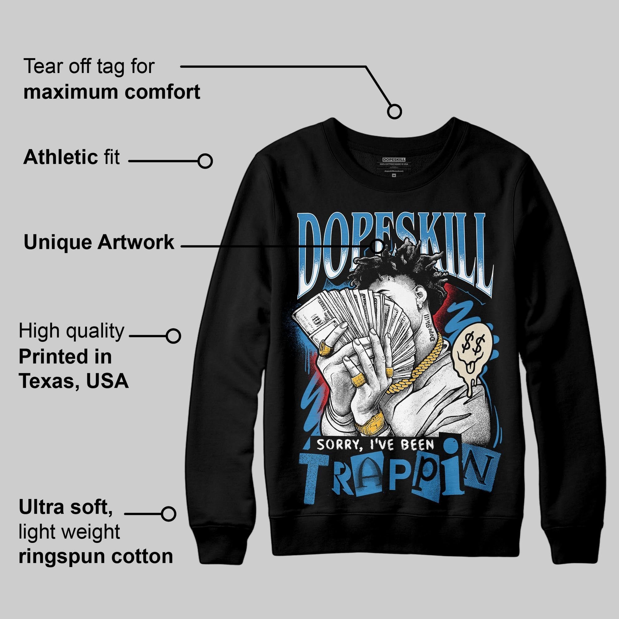 Rare Air 3s superstreetwear Sweatshirt Sorry I've Been Trappin Graphic