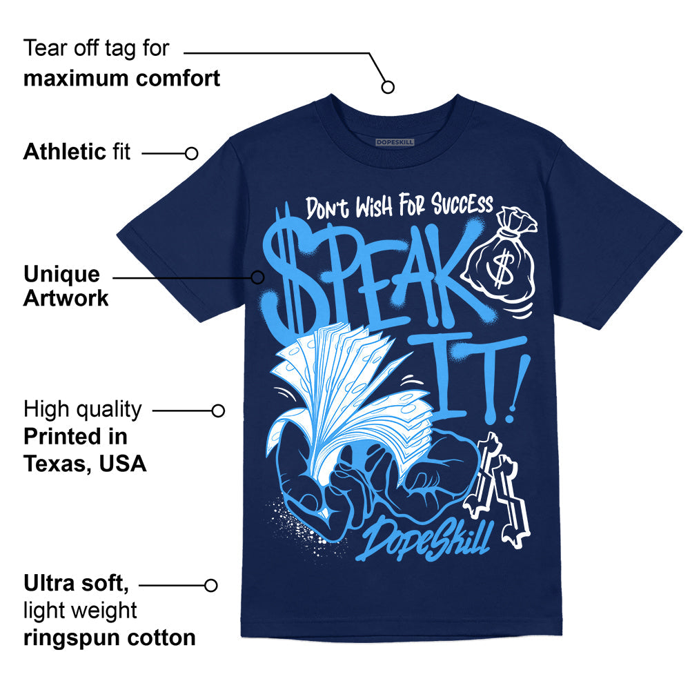 Midnight Navy 3s superstreetwear Navy T-shirt Speak It Graphic