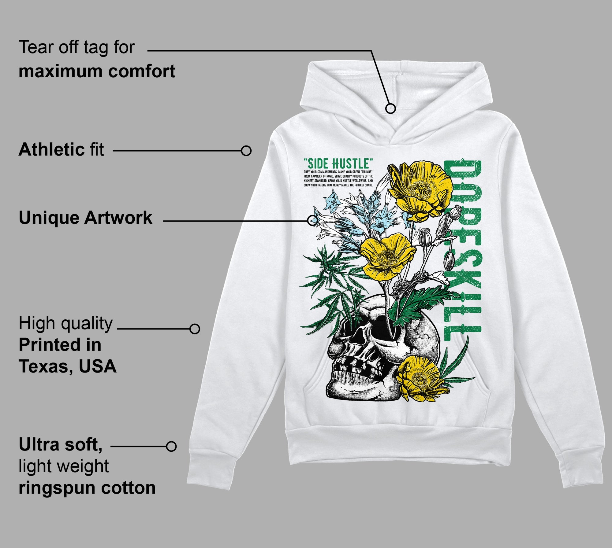 Lucky Green 5s superstreetwear Hoodie Sweatshirt Side Hustle Graphic