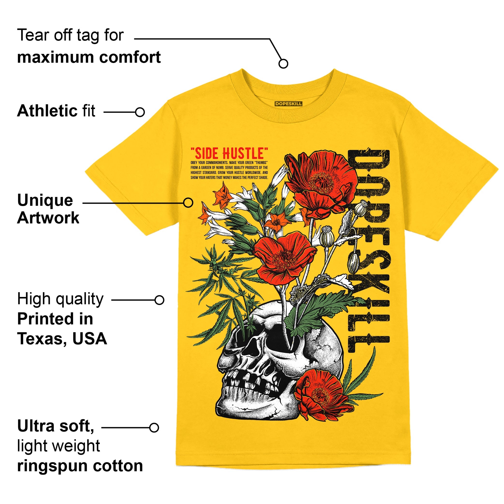 Yellow Collection superstreetwear Gold T-shirt Side Hustle Graphic