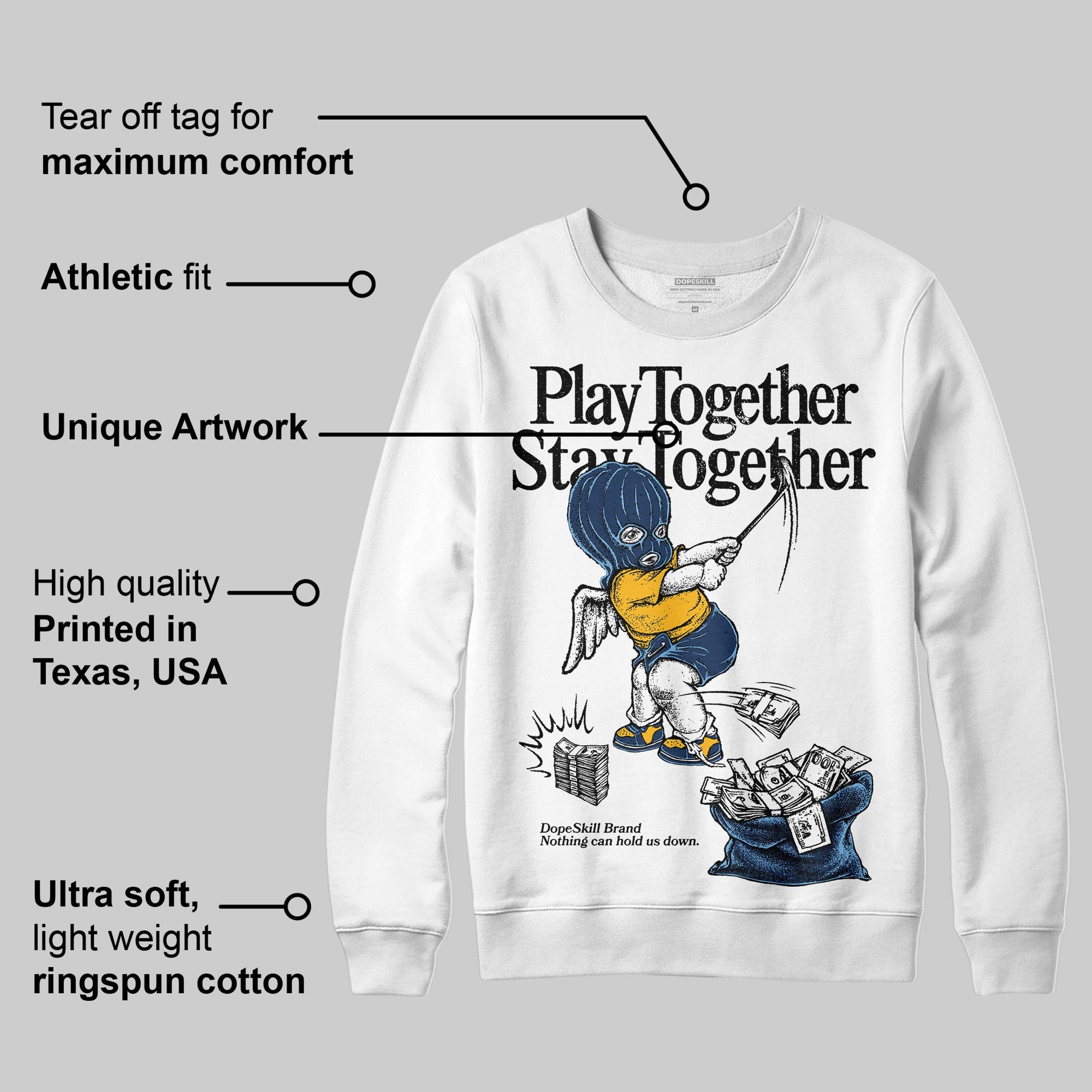 Retro Dunk From Above 4s superstreetwear Sweatshirt Play together,Stay together Graphic