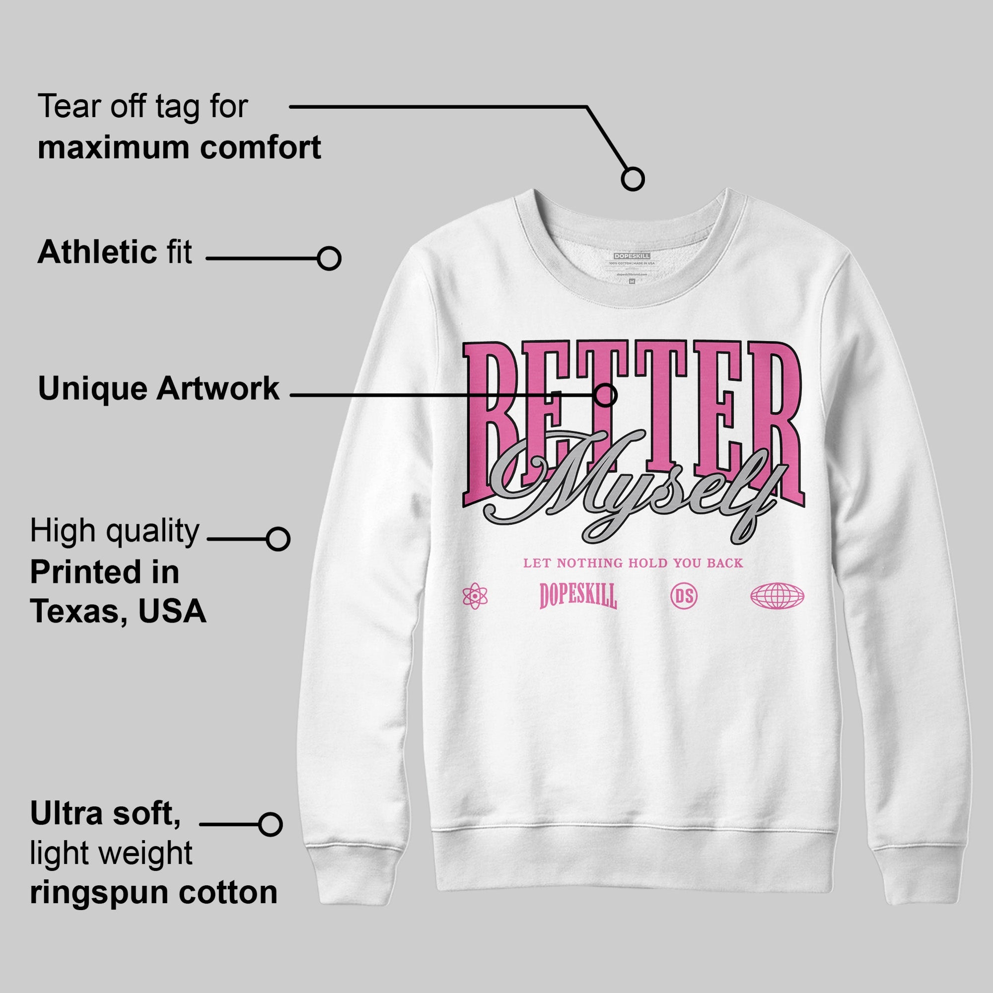 Kayano 14 Cream Sweet Pink superstreetwear Sweatshirt Better Myself Graphic