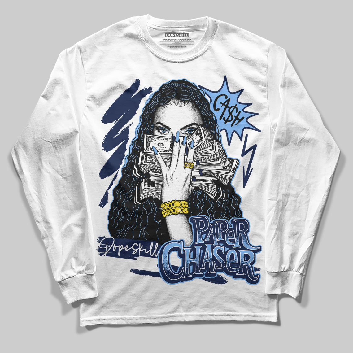 Midnight Navy 5s superstreetwear Long Sleeve T-Shirt NPC Graphic