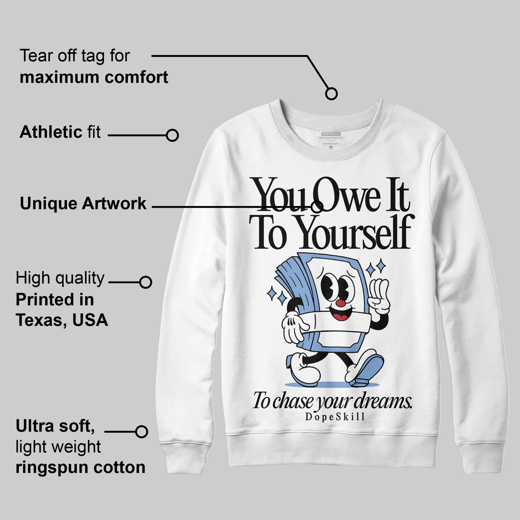 Forget Me Not 4s superstreetwear Sweatshirt Owe It To Yourself Graphic