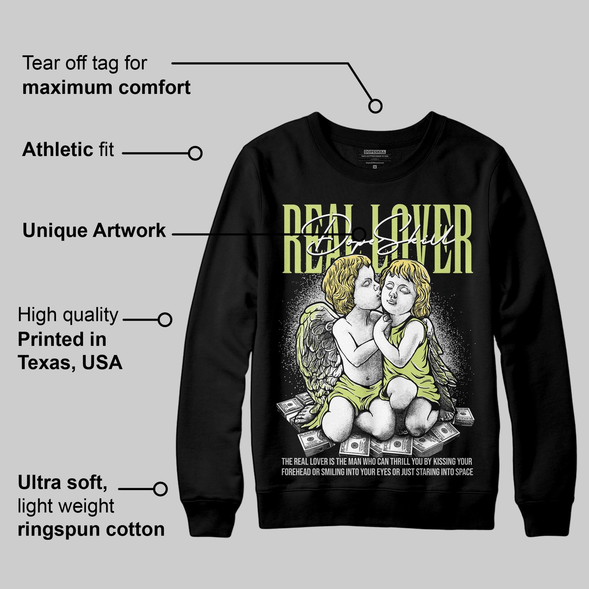 Light Lemon Twist 4s superstreetwear Sweatshirt Real Lover Graphic