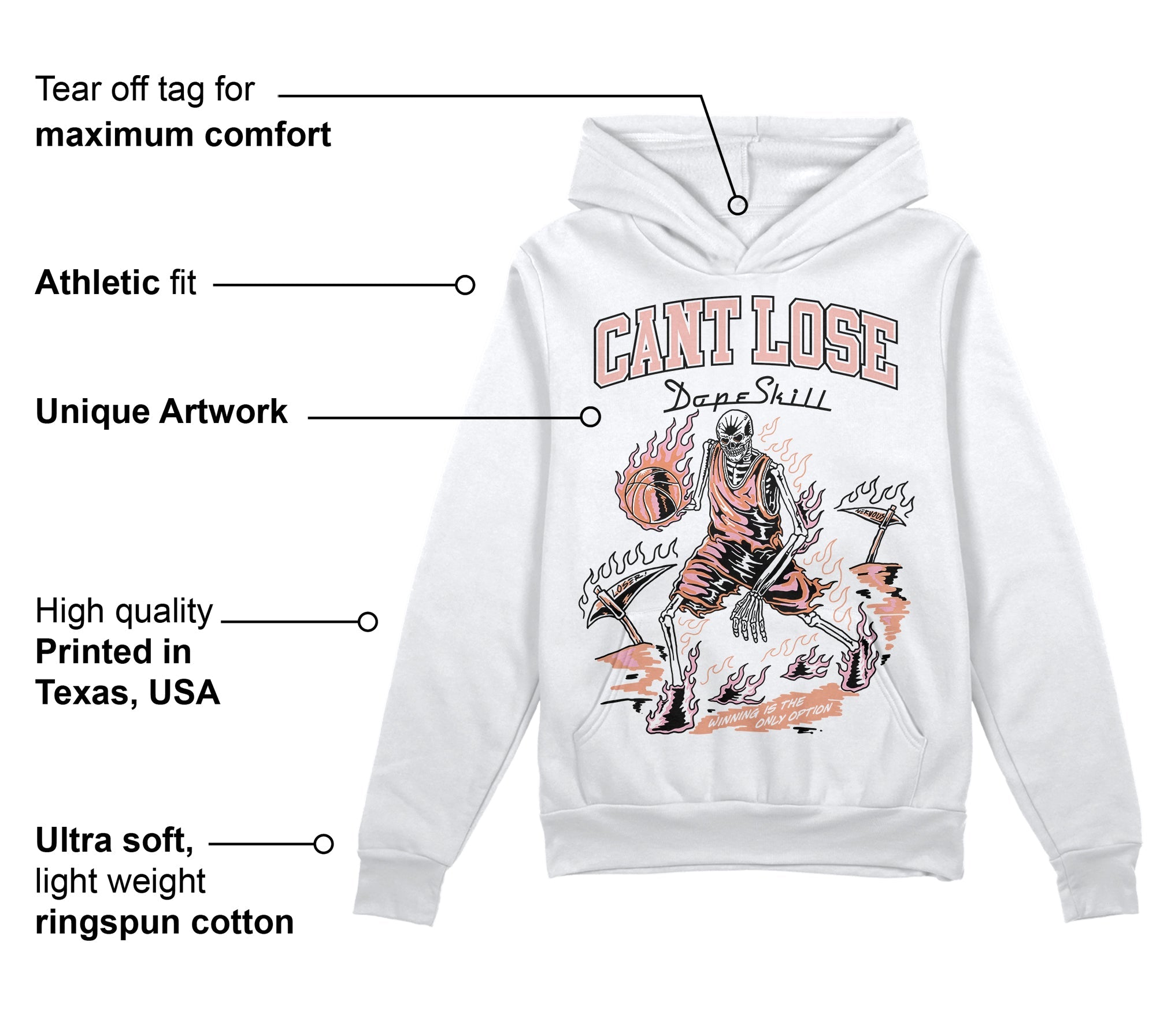 Legend Pink 11s superstreetwear Hoodie Sweatshirt Cant Lose Graphic