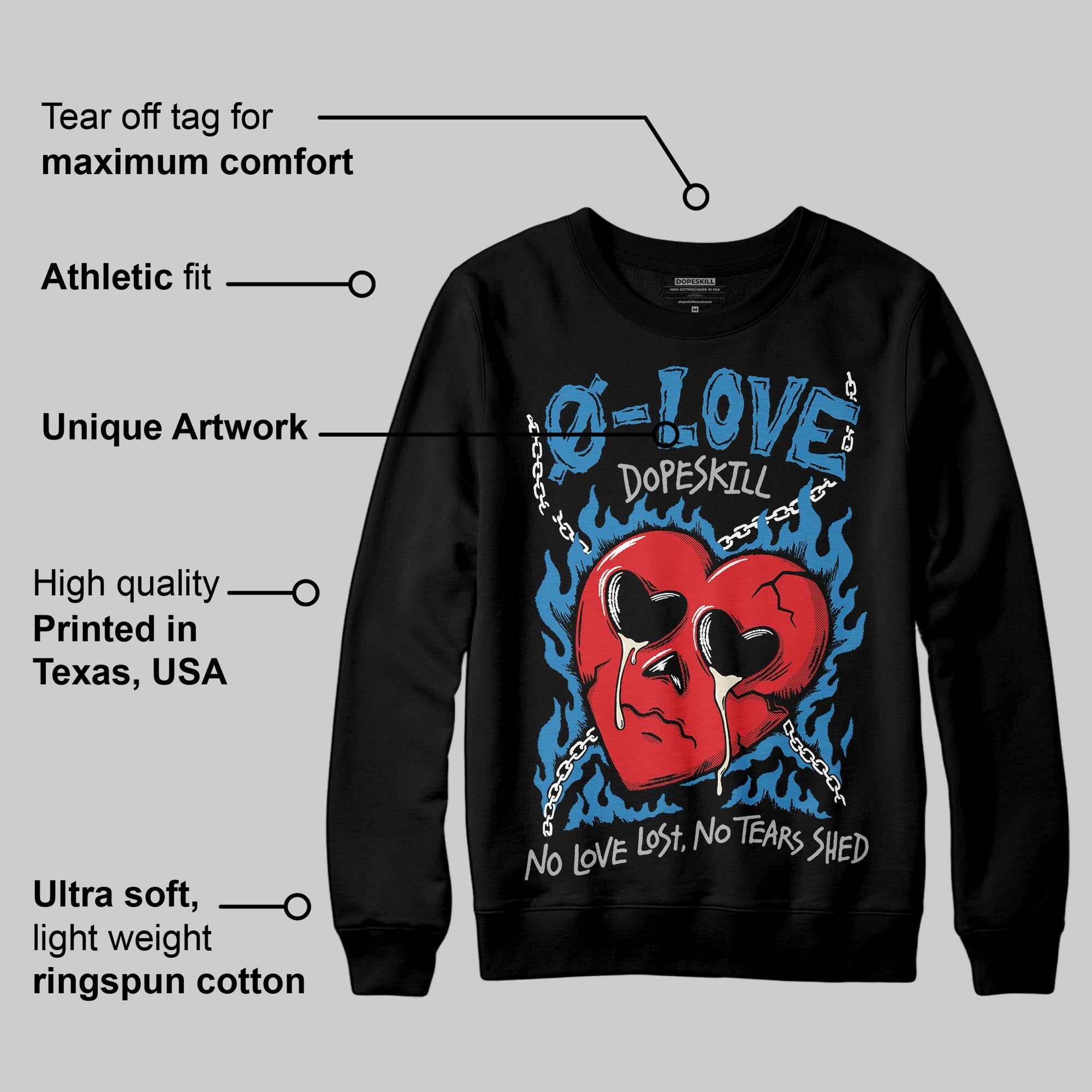 Rare Air 3s superstreetwear Sweatshirt Crying Heart Graphic