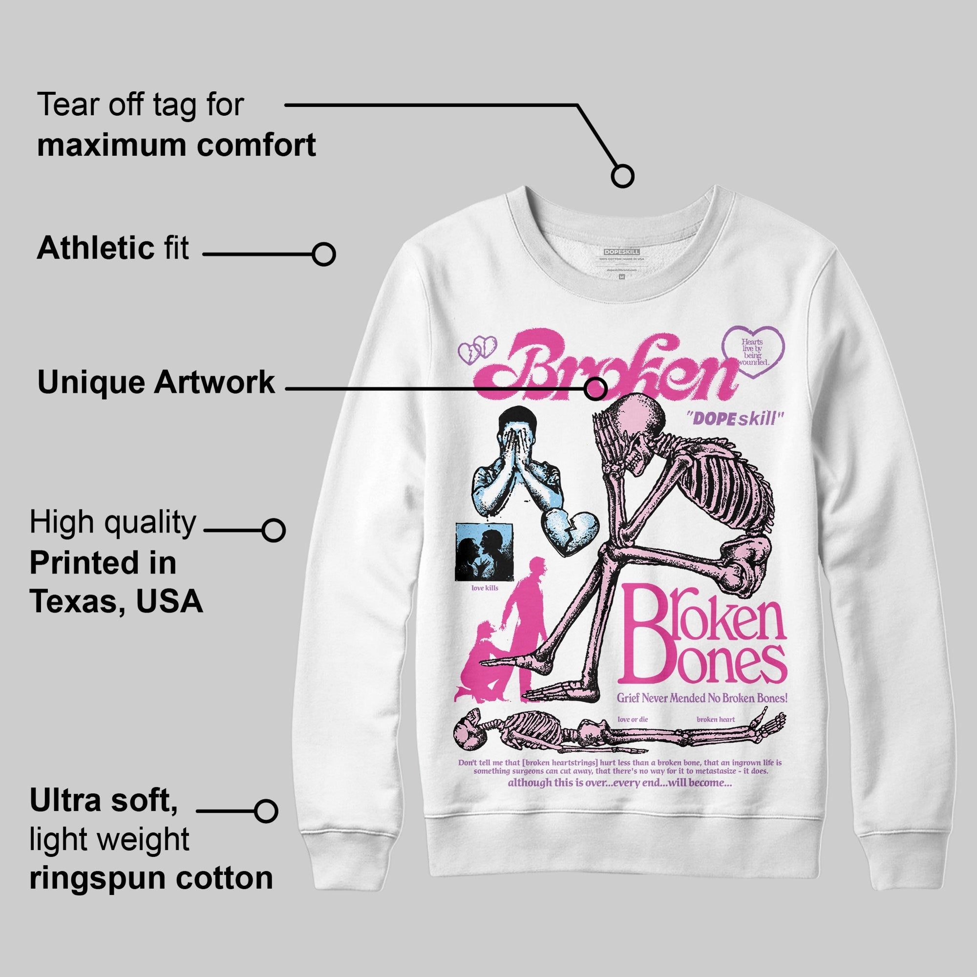 Doernbecher 6s superstreetwear Sweatshirt Broken Bones Graphic