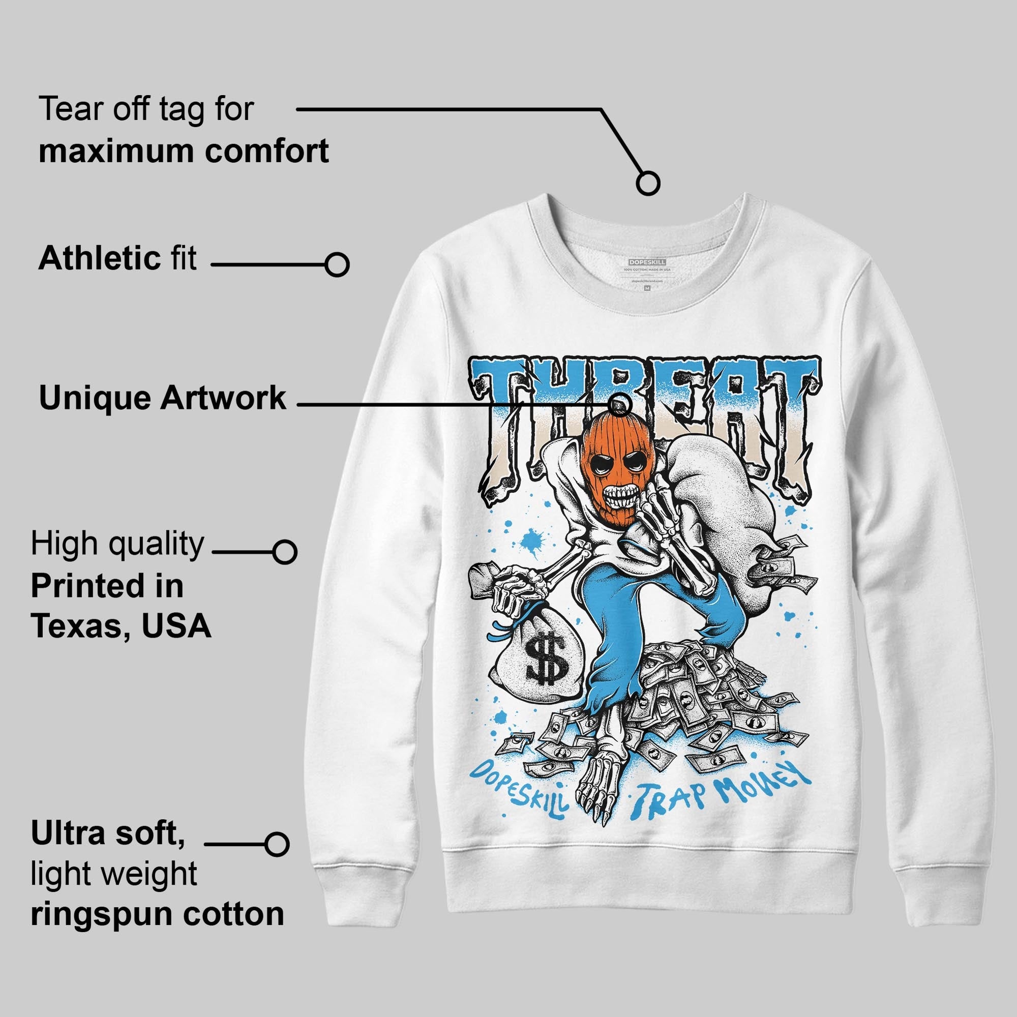 UNC Reimagined 1s superstreetwear Sweatshirt Threat Graphic