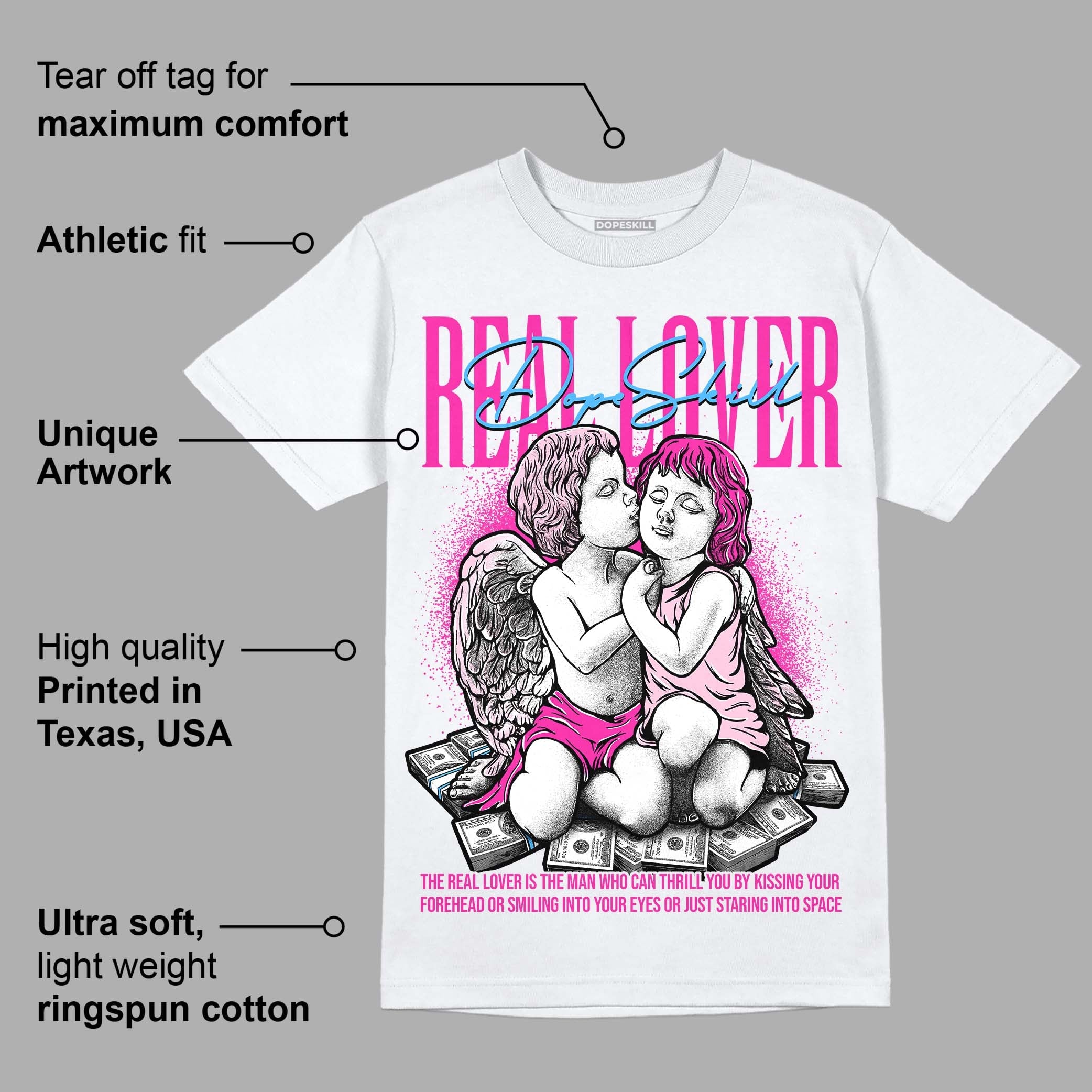Pink Collection superstreetwear T-Shirt Real Lover Graphic