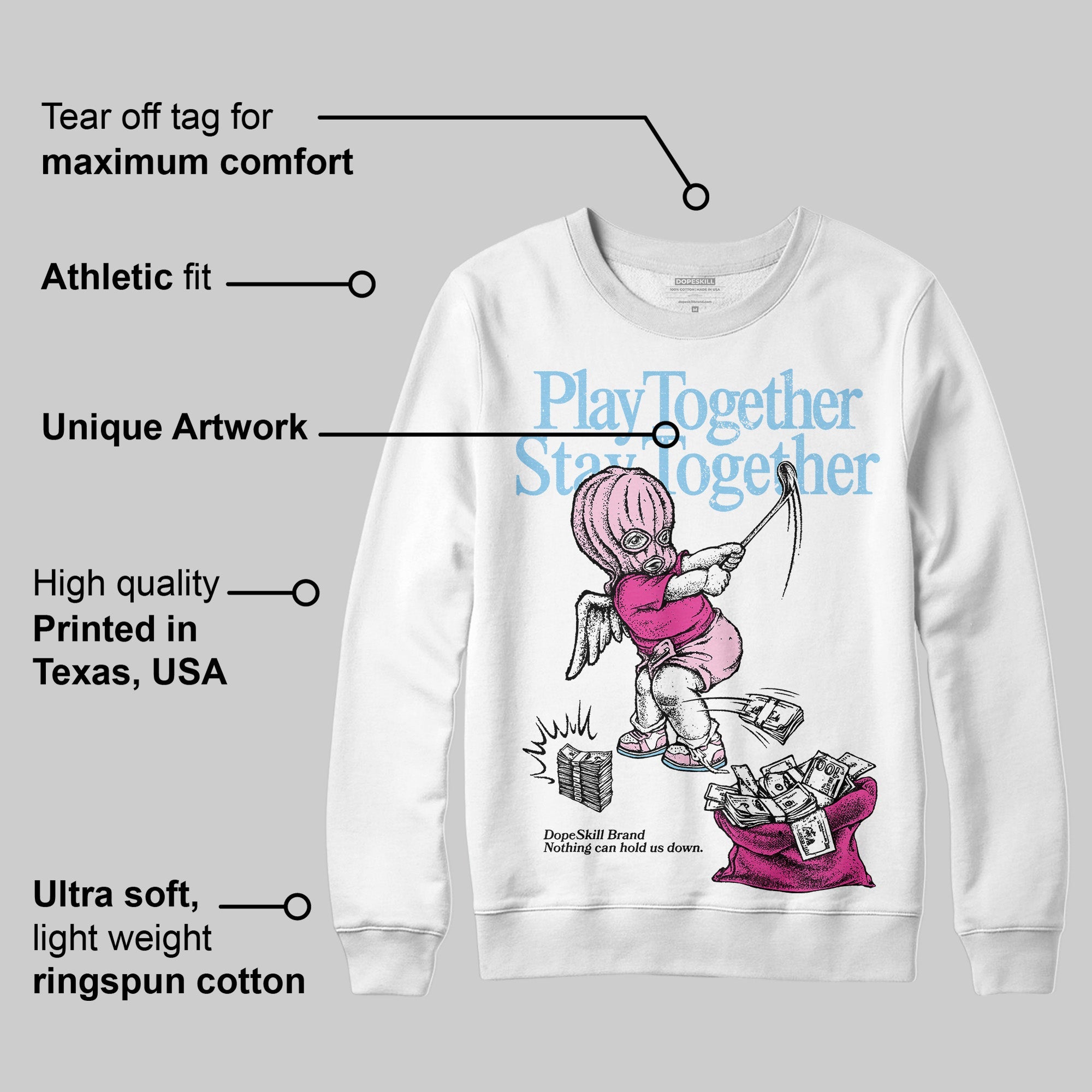 Doernbecher 6s superstreetwear Sweatshirt Play together,Stay together Graphic