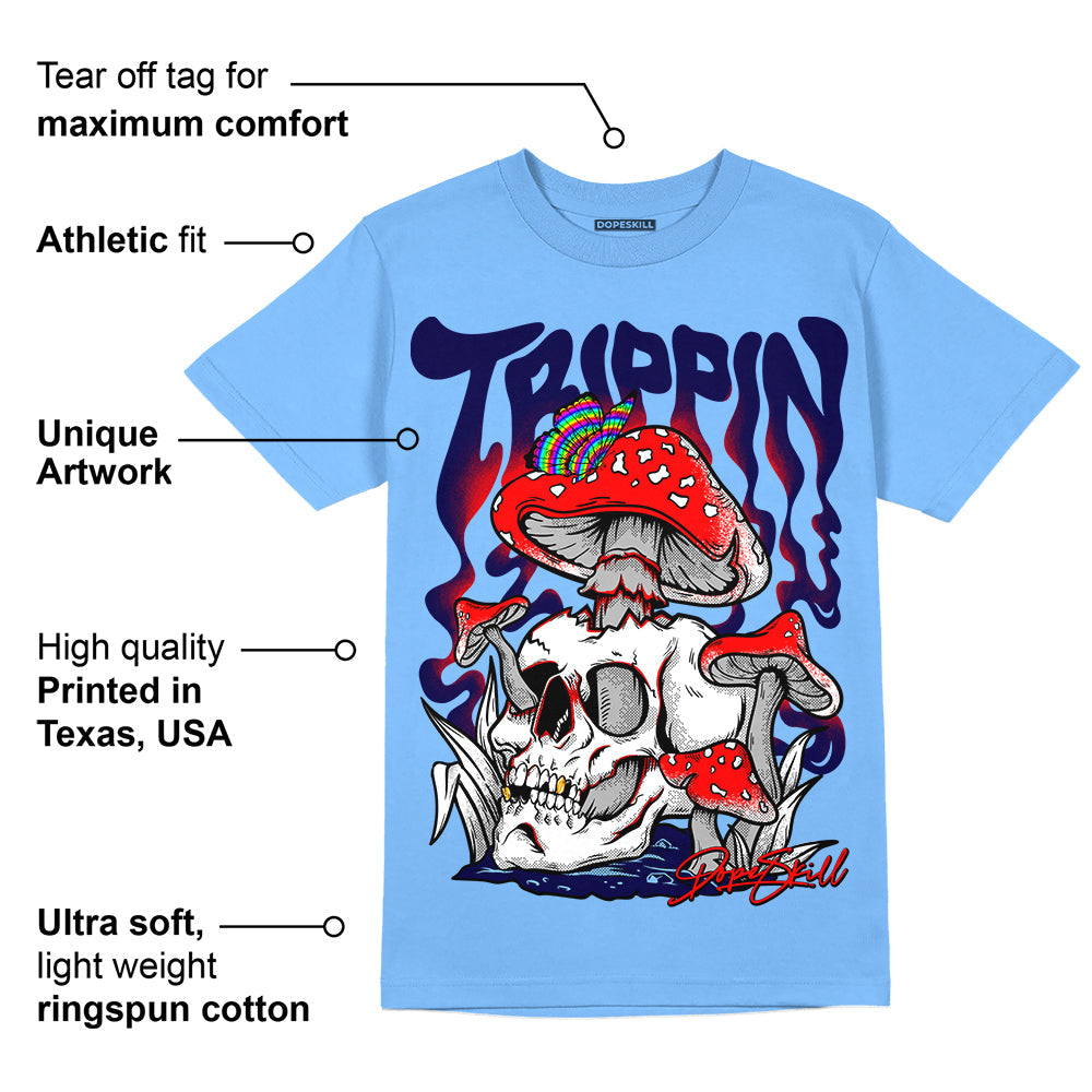 Powder Blue 9s superstreetwear Sky Blue T-shirt Trippin Graphic