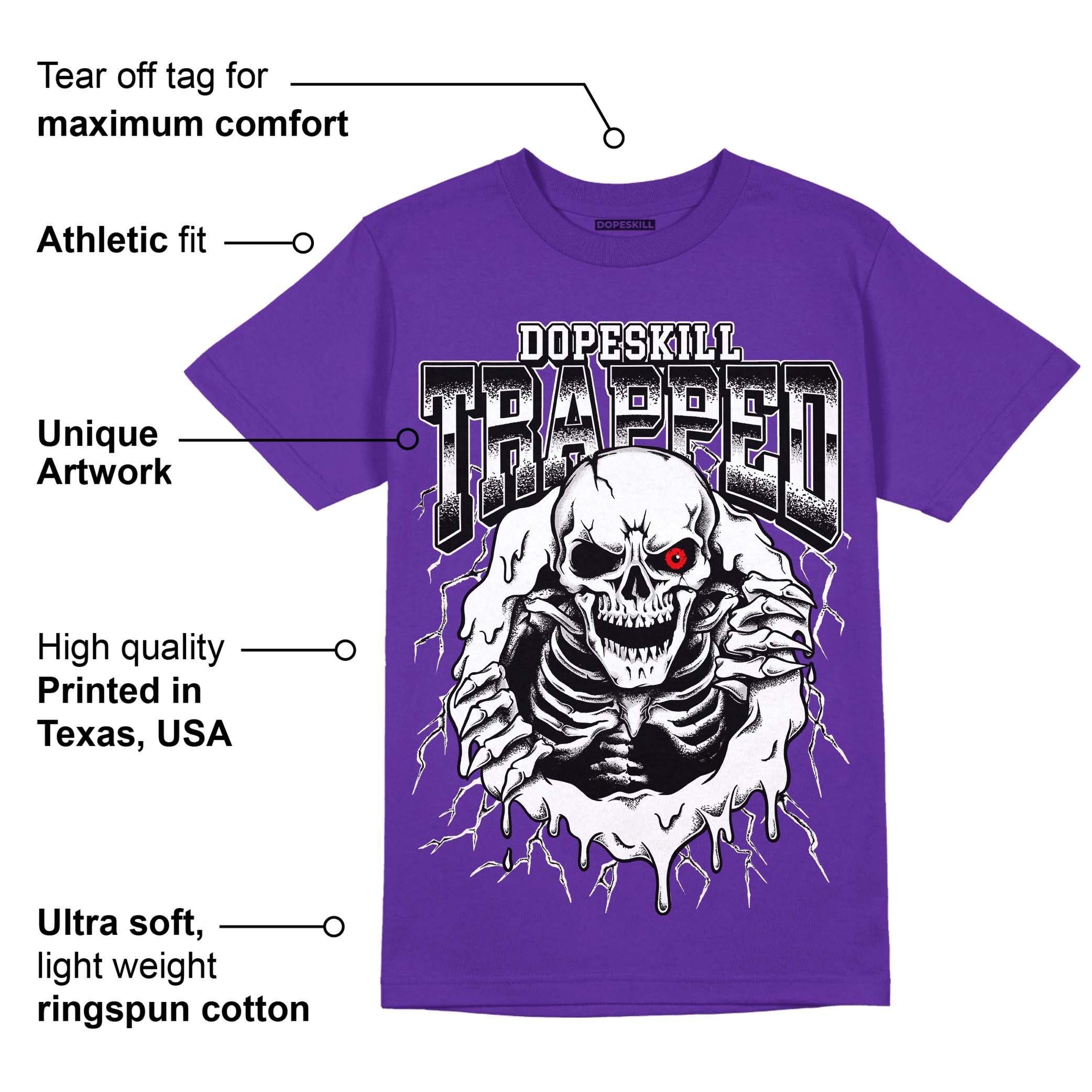 PURPLE Collection superstreetwear Purple T-shirt Trapped Halloween Graphic