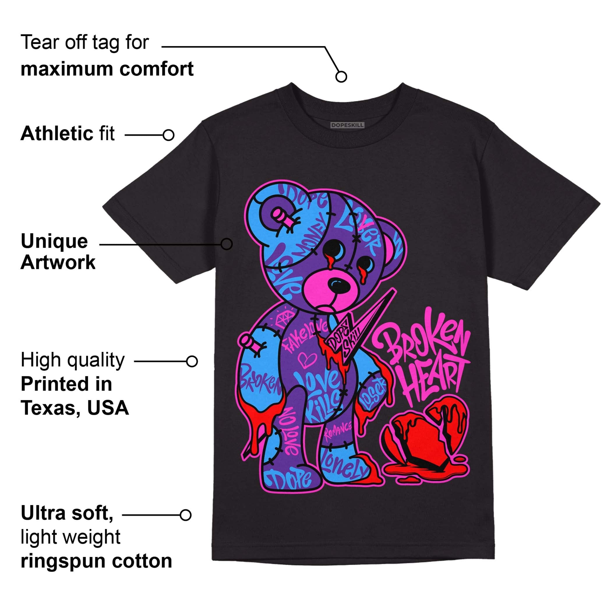 PURPLE Collection superstreetwear T-Shirt Broken Heart Graphic