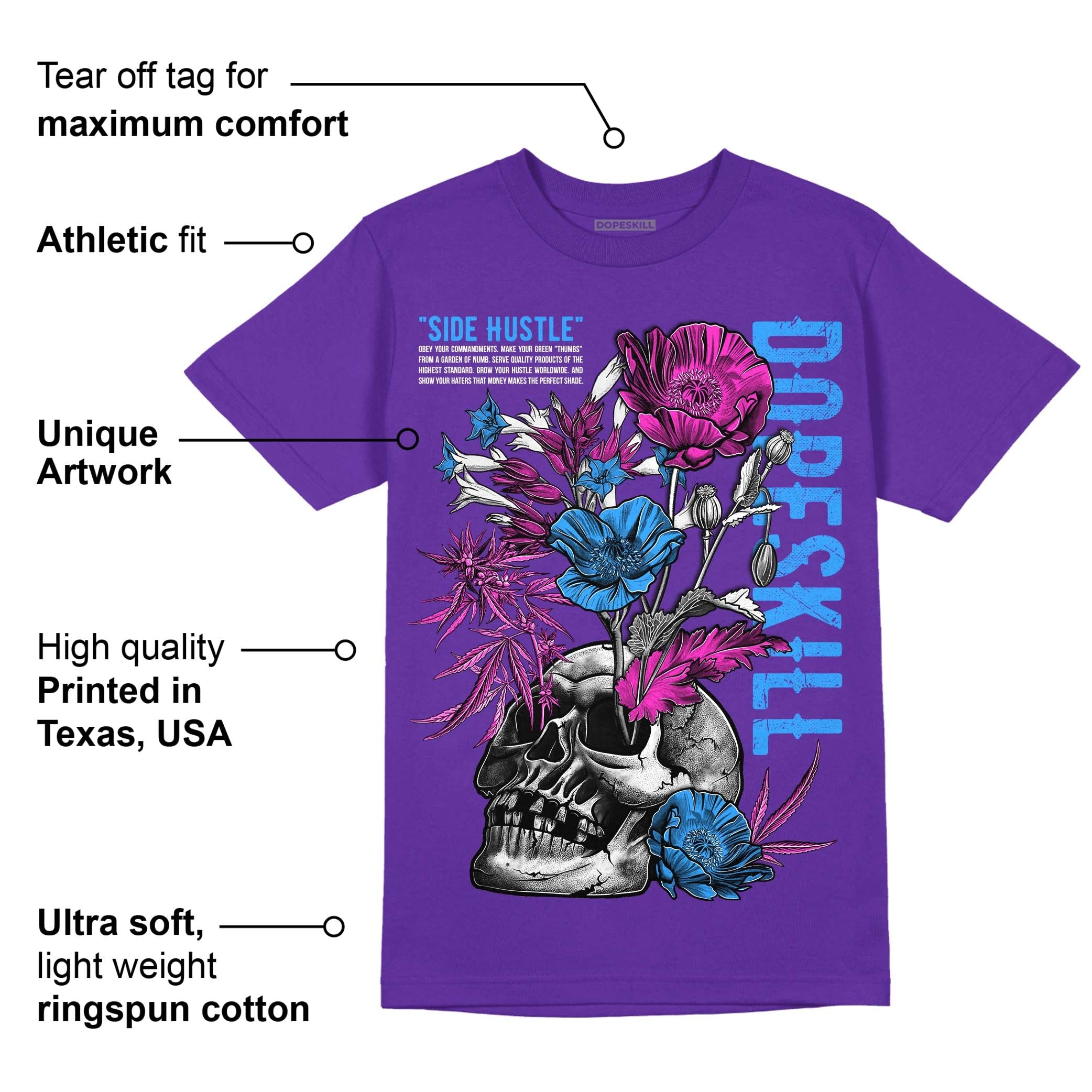 Court Purple 13s superstreetwear Purple T-shirt Side Hustle Graphic