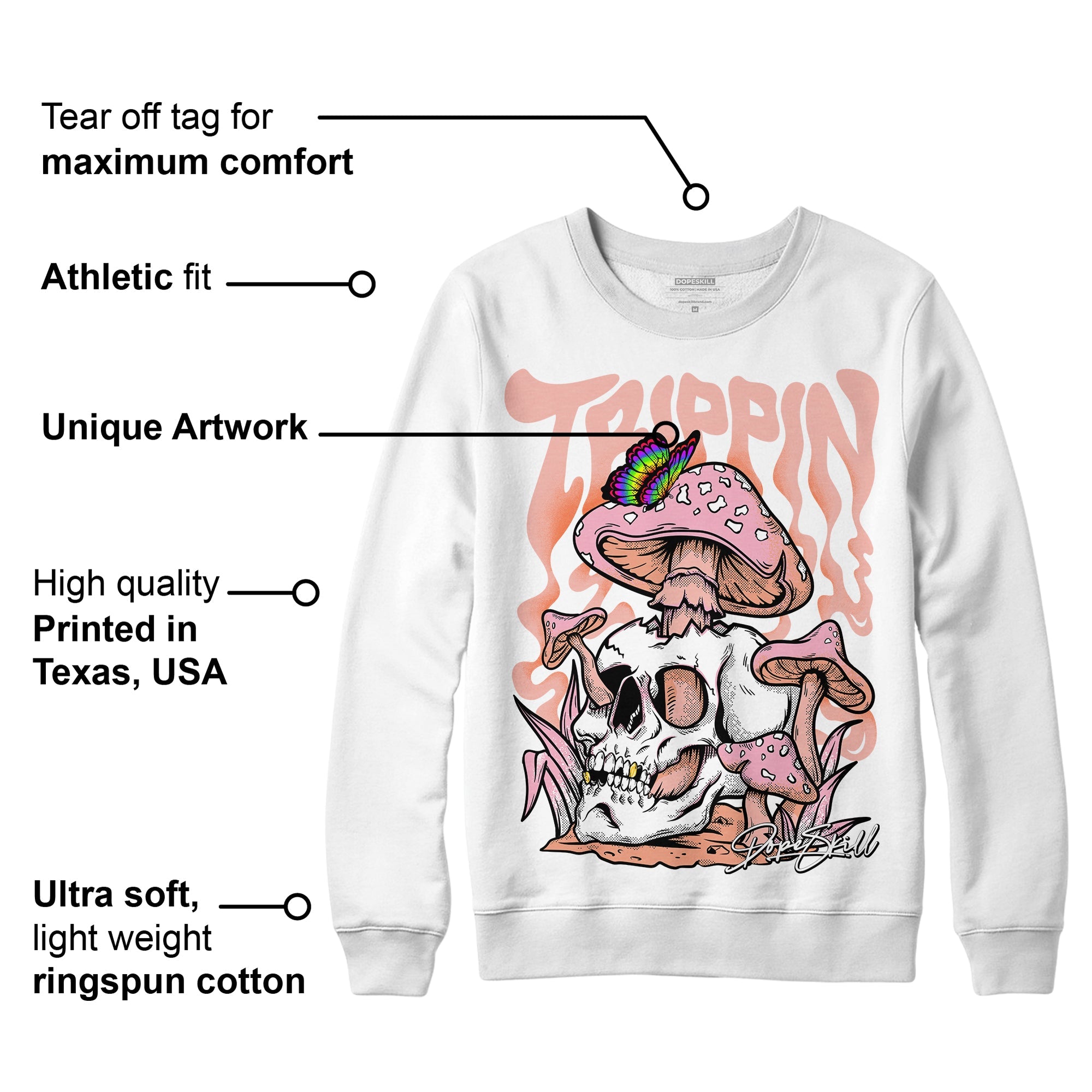 Legend Pink 11s superstreetwear Sweatshirt Trippin Graphic