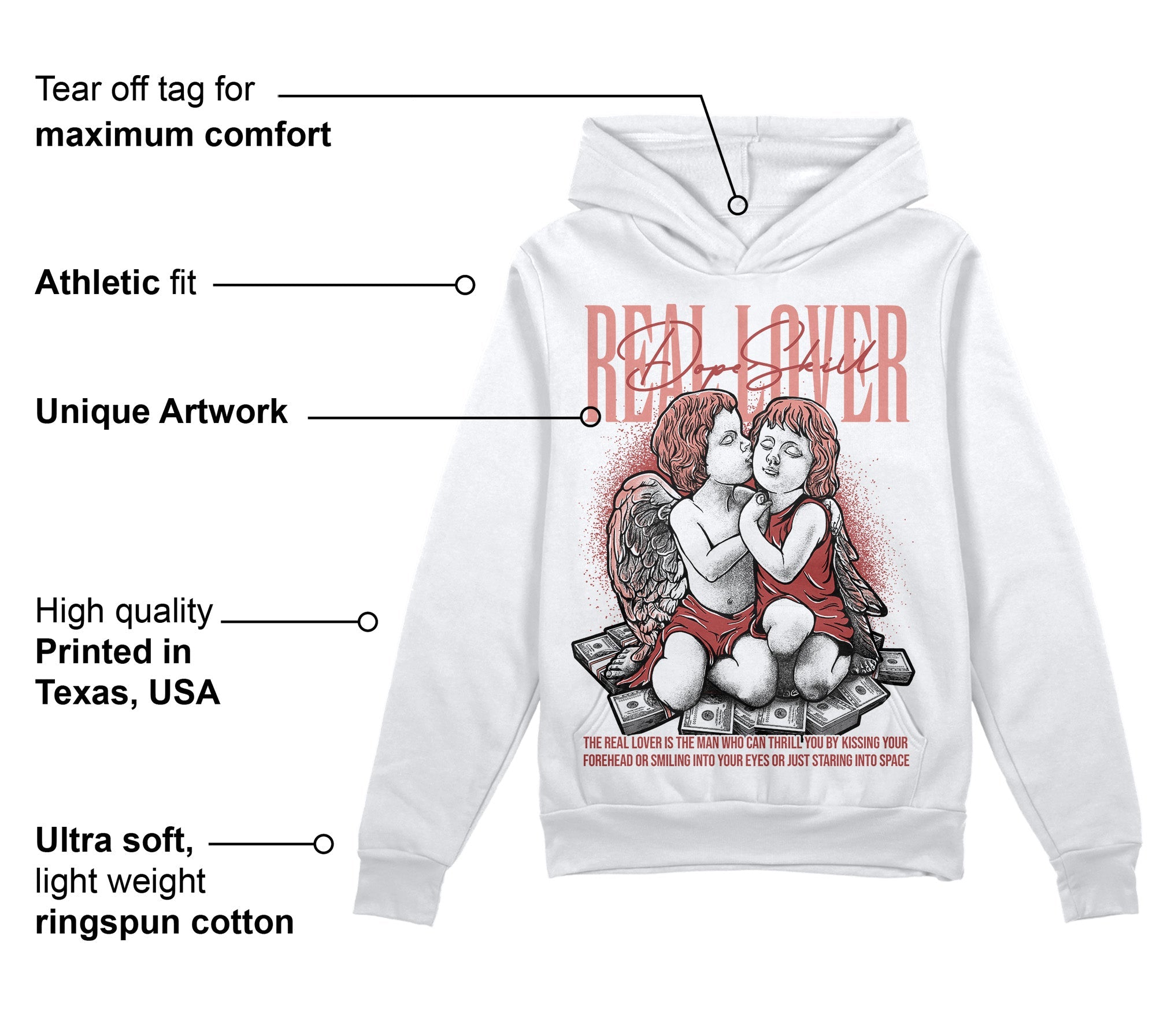 Dune Red 13s superstreetwear Hoodie Sweatshirt Real Lover Graphic