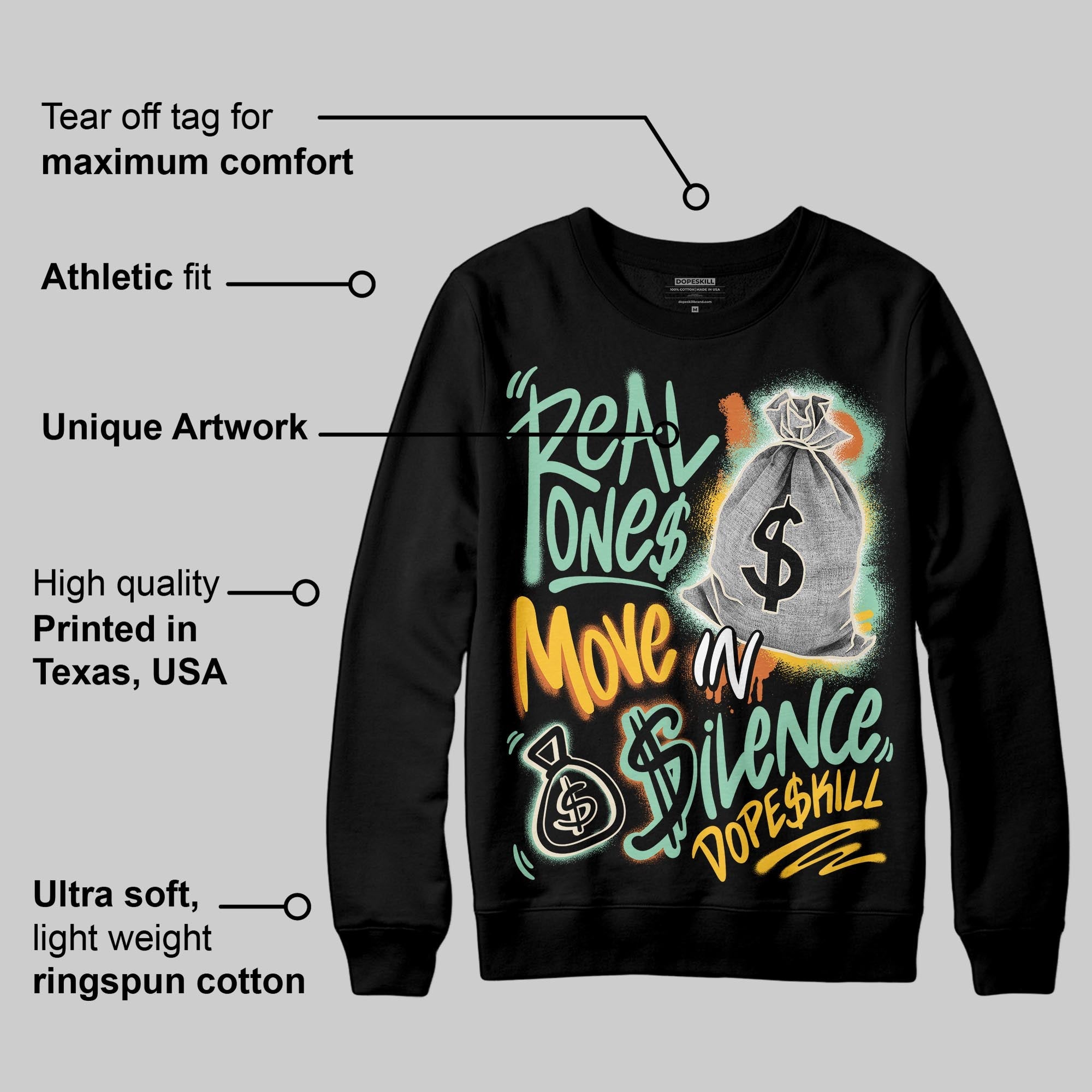 SB Dunk ¡°Rodeo¡± superstreetwear Sweatshirt Real Ones Move In Silence Graphic