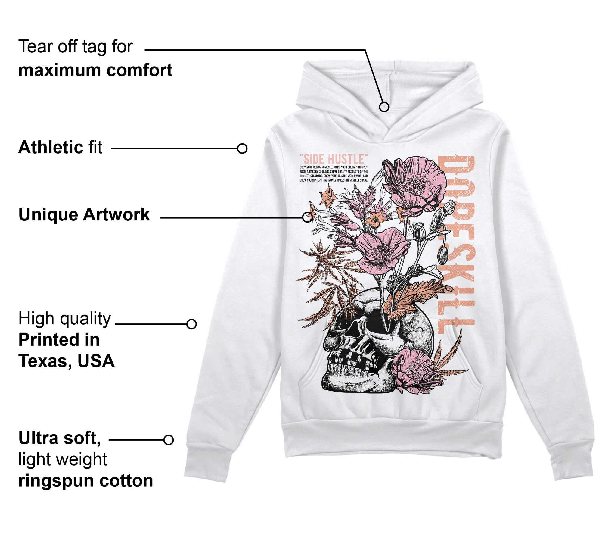 Legend Pink 11s superstreetwear Hoodie Sweatshirt Side Hustle Graphic