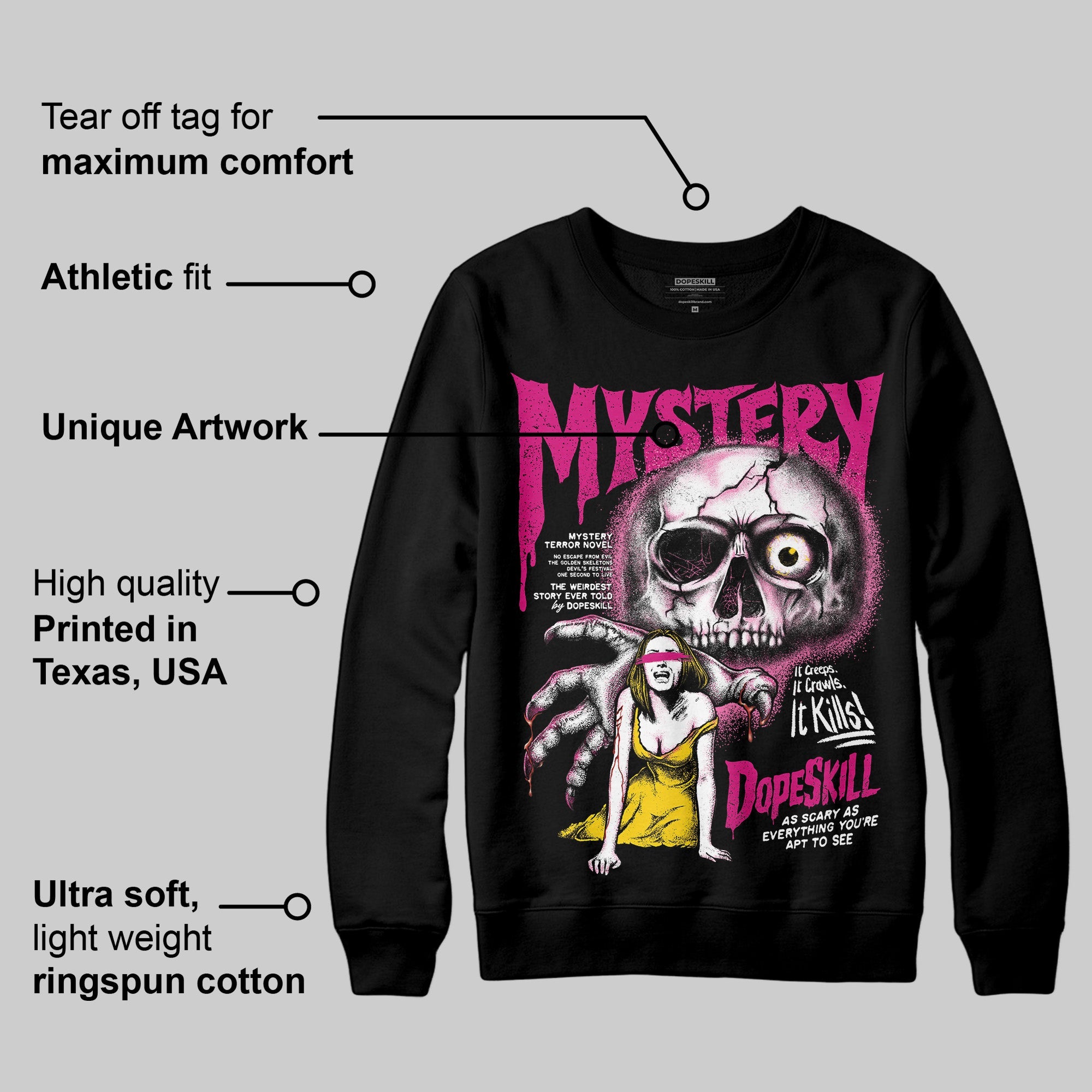 Rick RO Pink Leather Sneakers superstreetwear Sweatshirt Mystery Ghostly Grasp Graphic